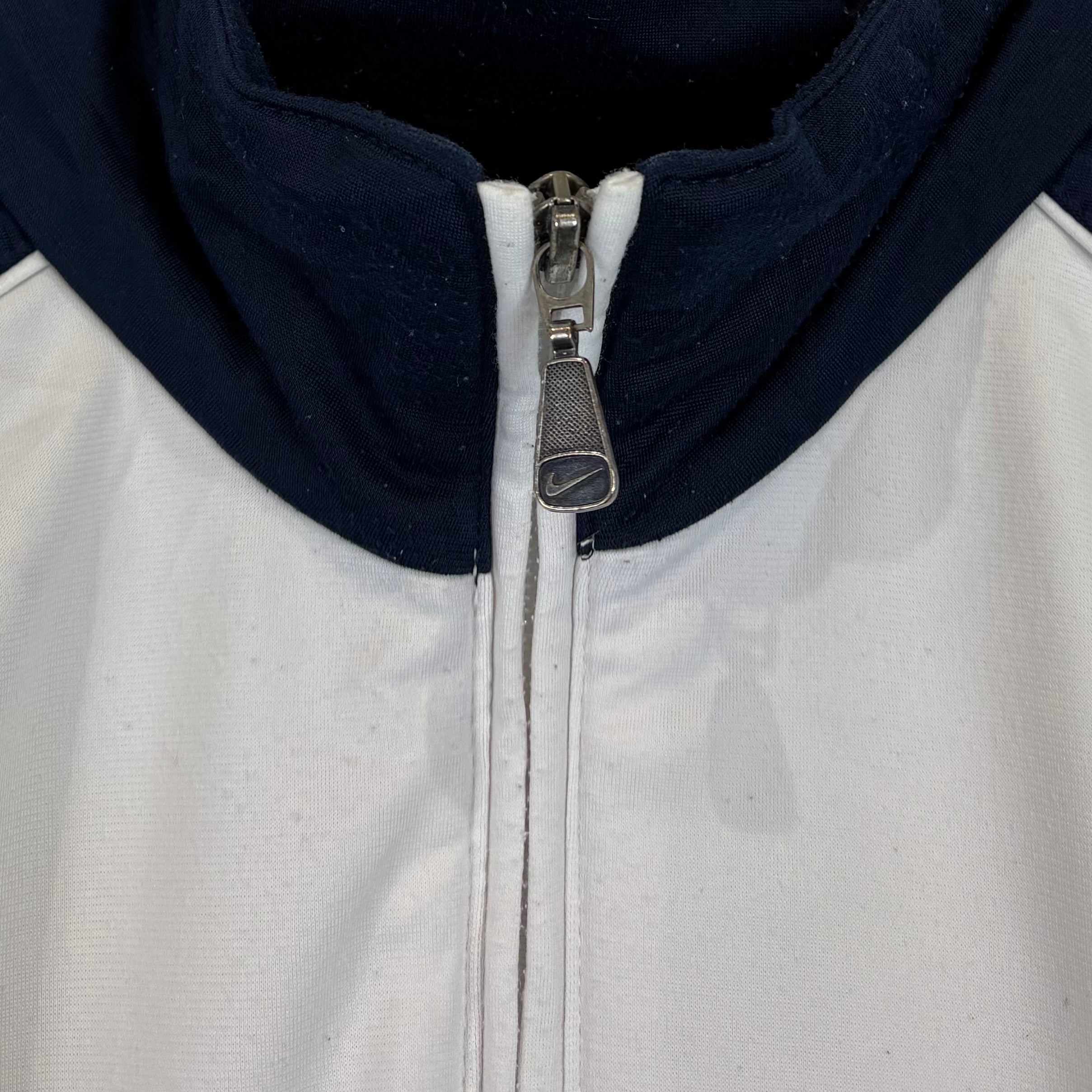 Nike 2000s Trainingsjacke Weiß Blau L - Vinverse