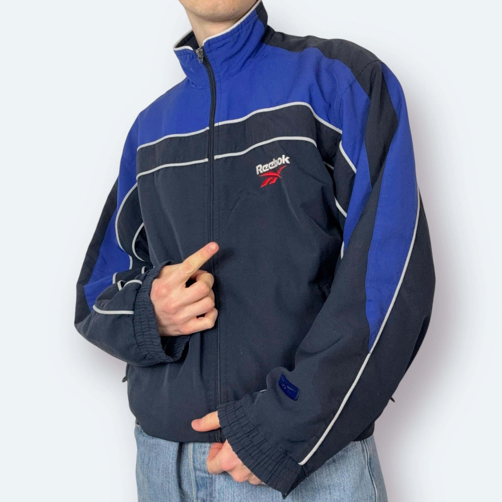 Reebok Vintage Trainingsjacke Marineblau M - Vinverse