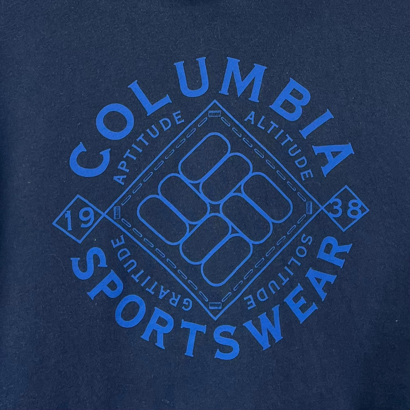 Columbia Hoodie Big Logo Print M - Vinverse
