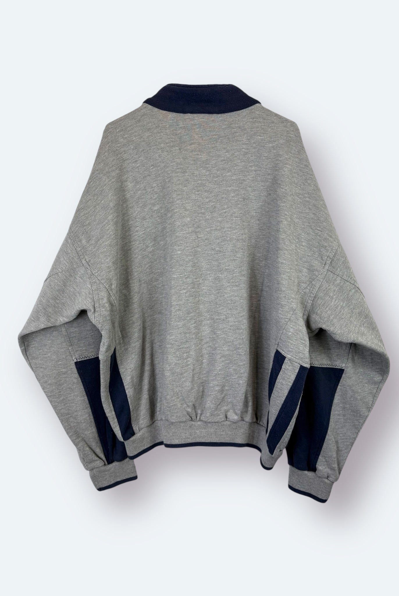 Adidas 90s Vintage Sweatjacke Grau Marineblau M - Vinverse