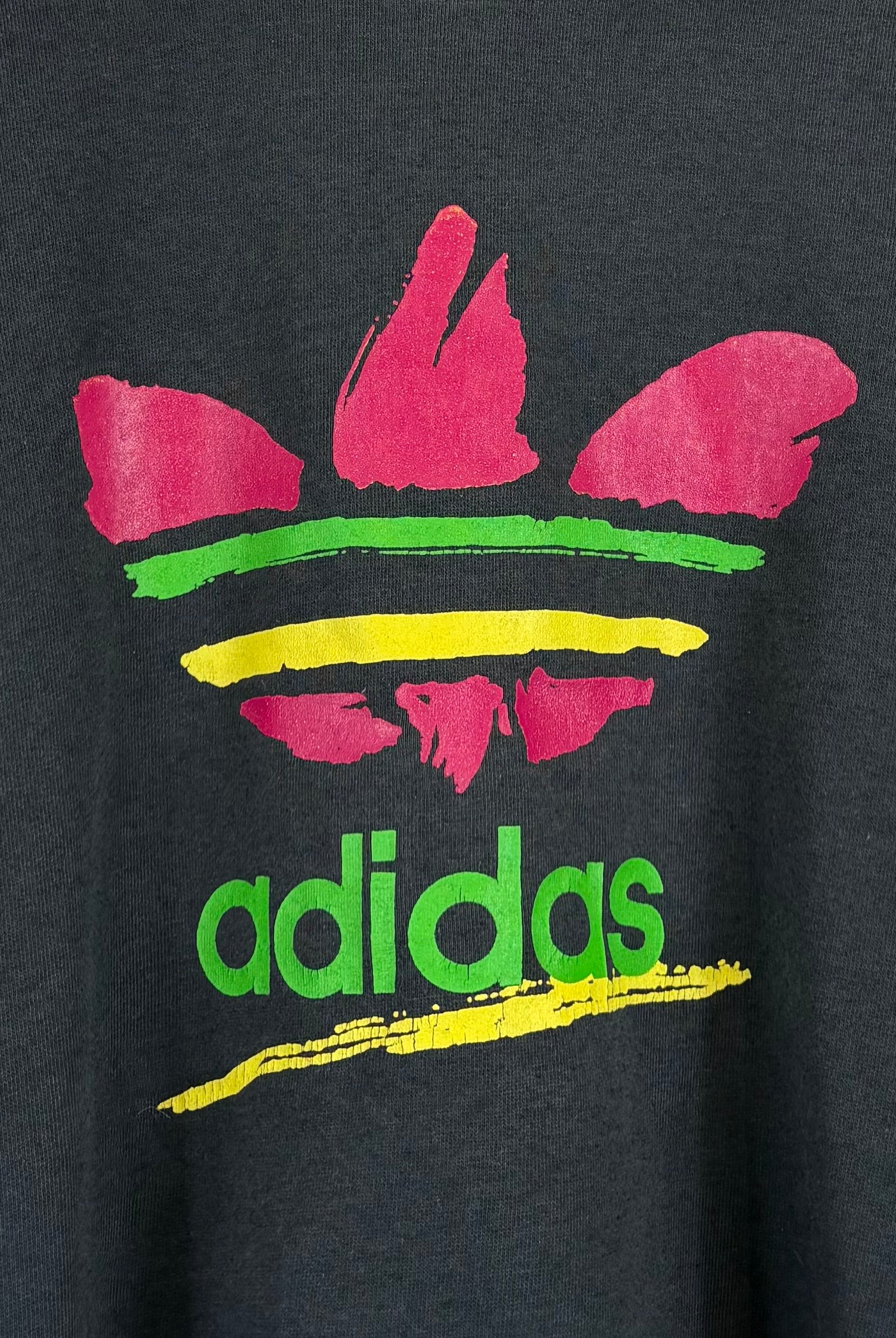 Adidas 80s Vintage Sweater Print Schwarz S - Vinverse