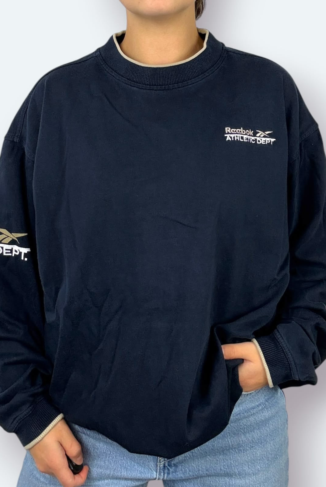 Reebok Sweatshirt 2000s Marineblau M - Vinverse