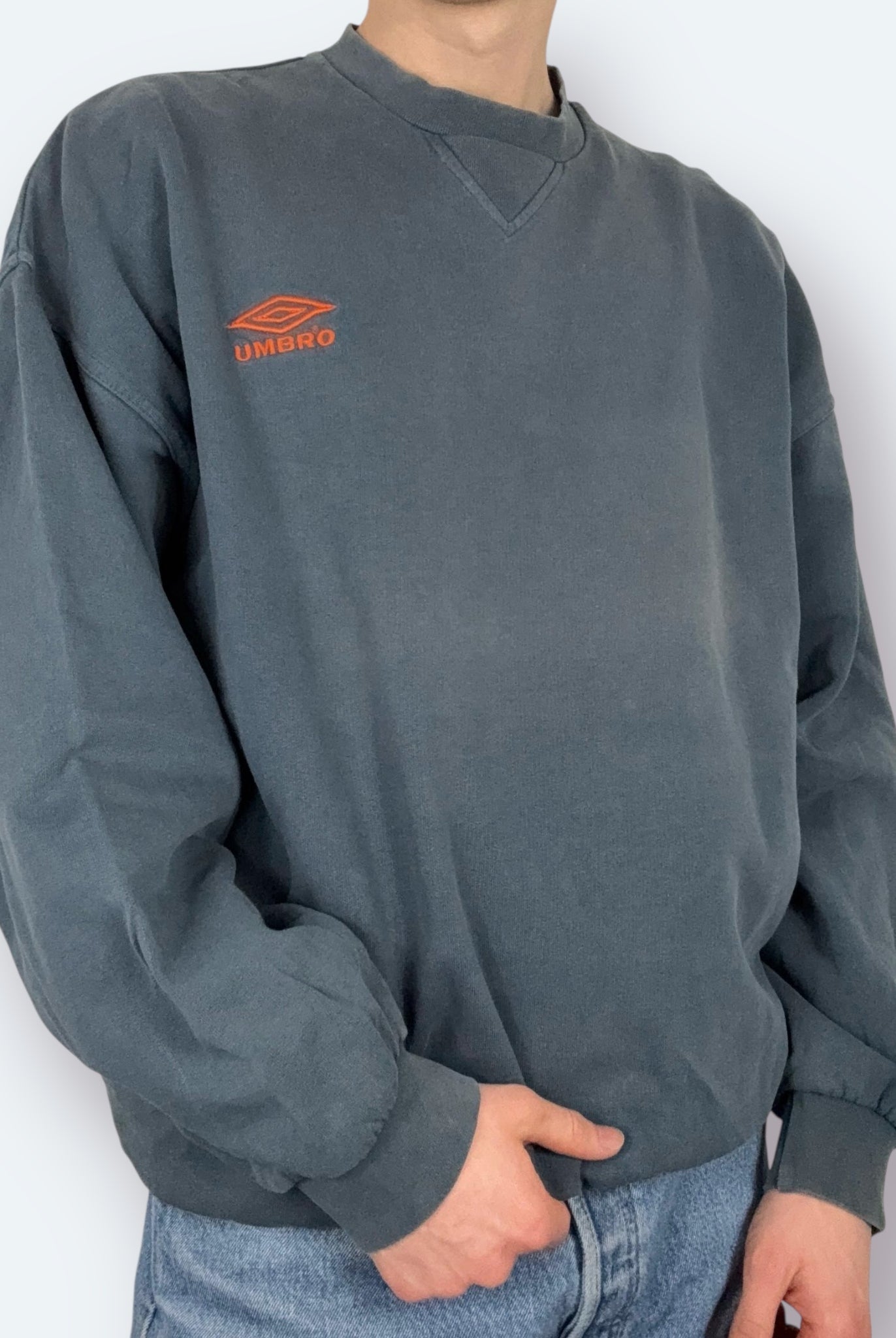 Umbro 90s Vintage Sweater Grau L - Vinverse