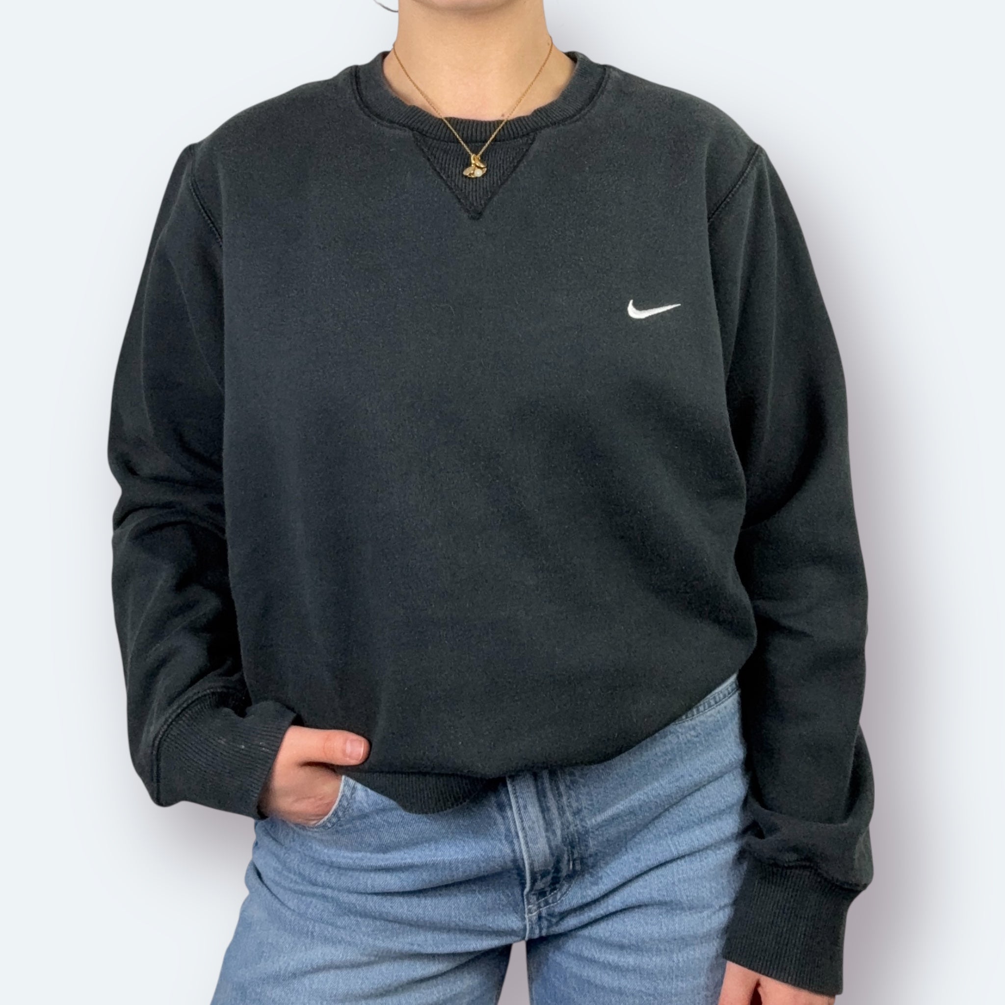 Nike Y2K 2000s Sweater Schwarz S - Vinverse