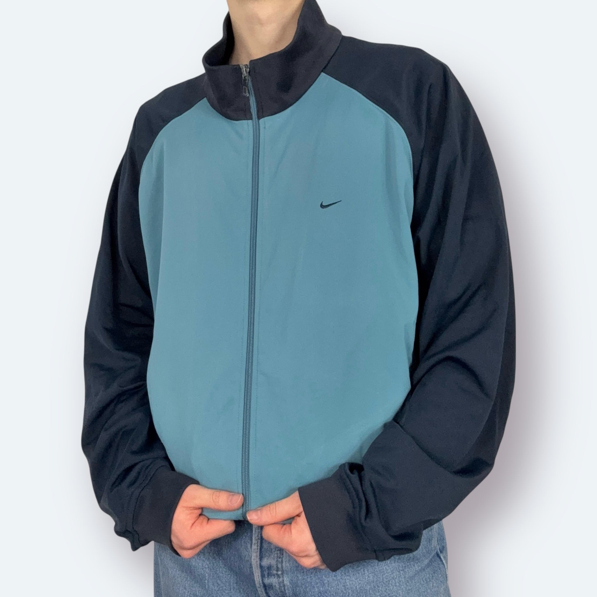Nike 2000s Trainingsjacke Blau XL - Vinverse