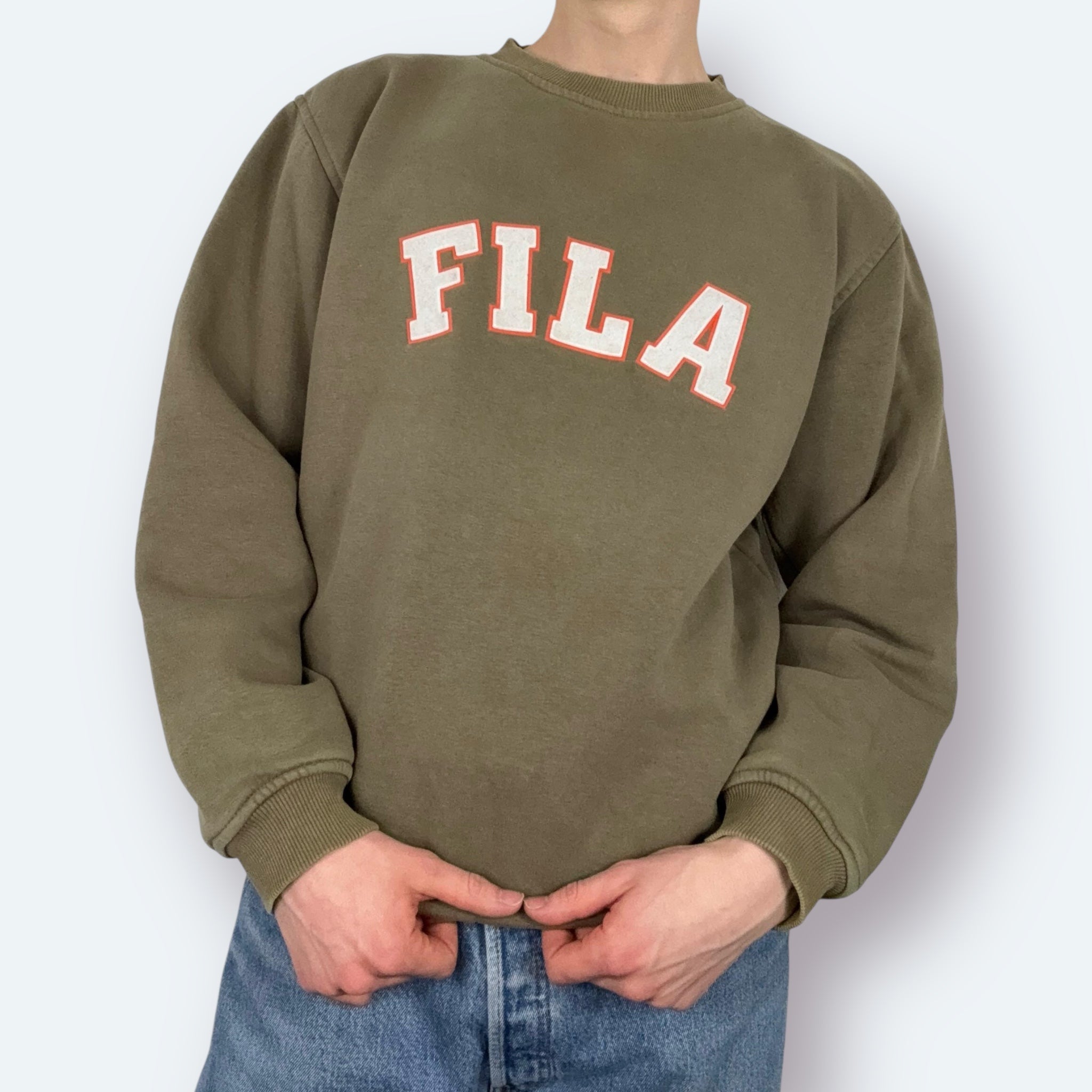Fila Sweater Big Logo Khaki L - Vinverse