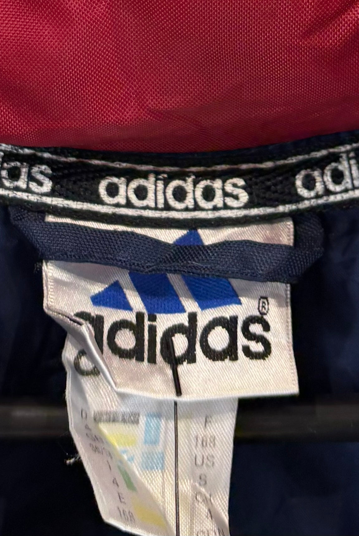 Adidas 90s Vintage Jacke Übergang gepuffert Blau Rot XL - Vinverse