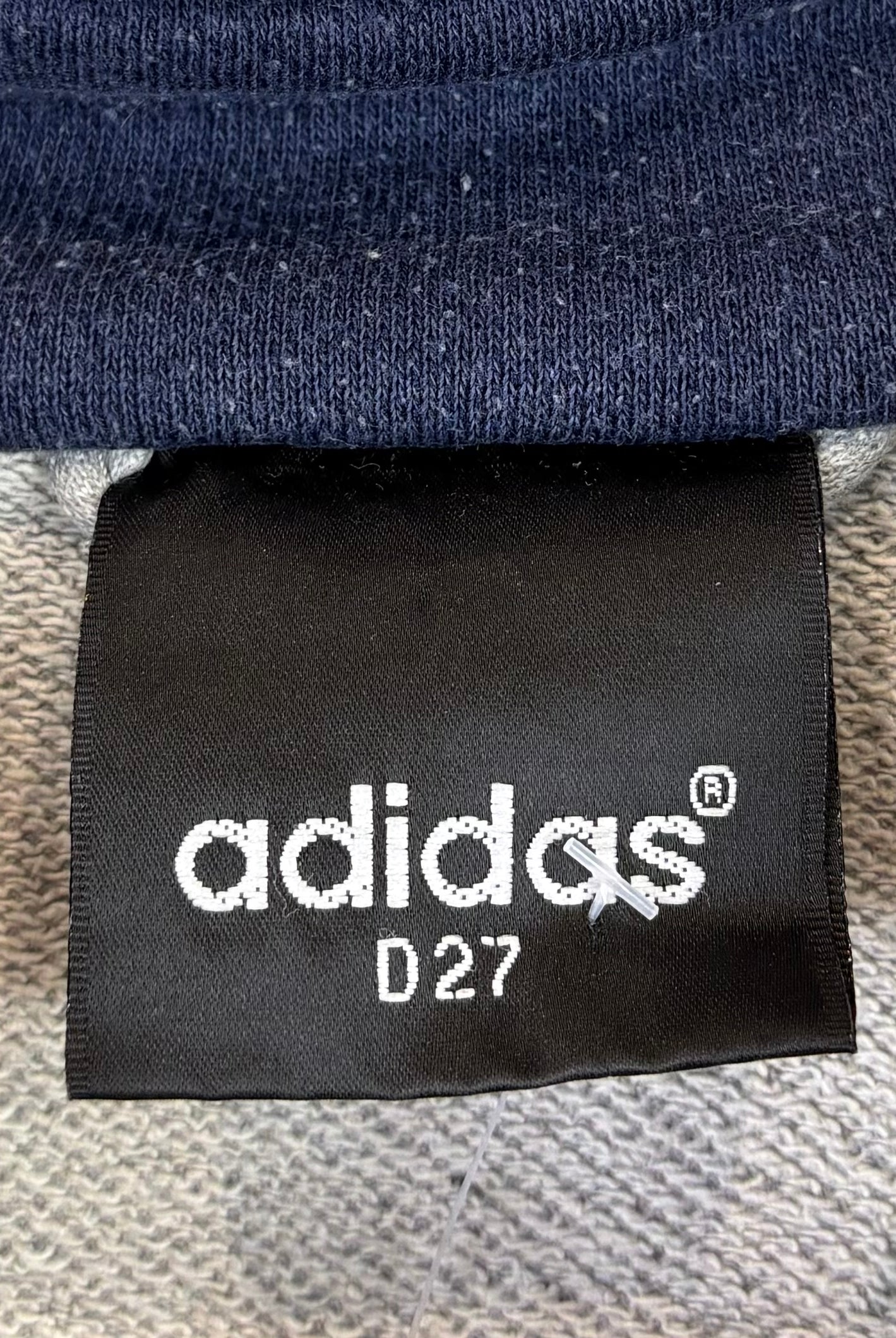 Adidas 90s Vintage Sweatjacke Grau Marineblau M - Vinverse