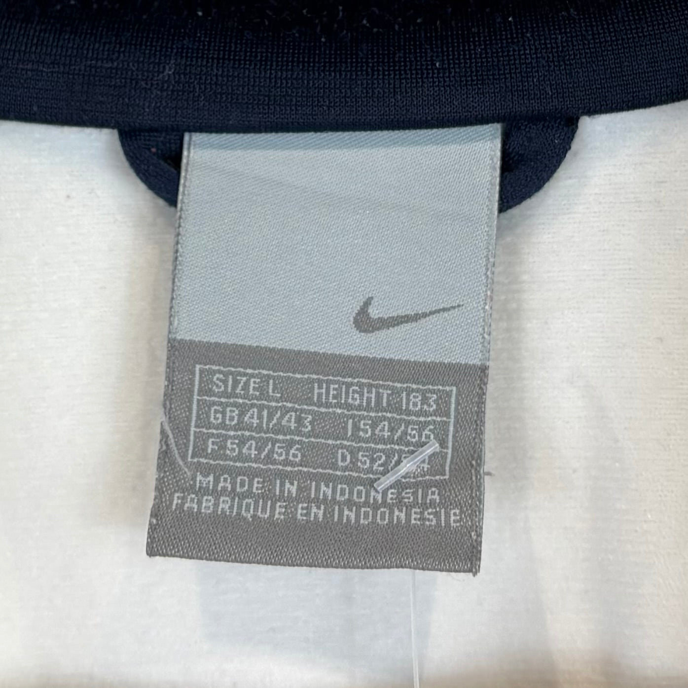 Nike 2000s Trainingsjacke Weiß Blau L - Vinverse