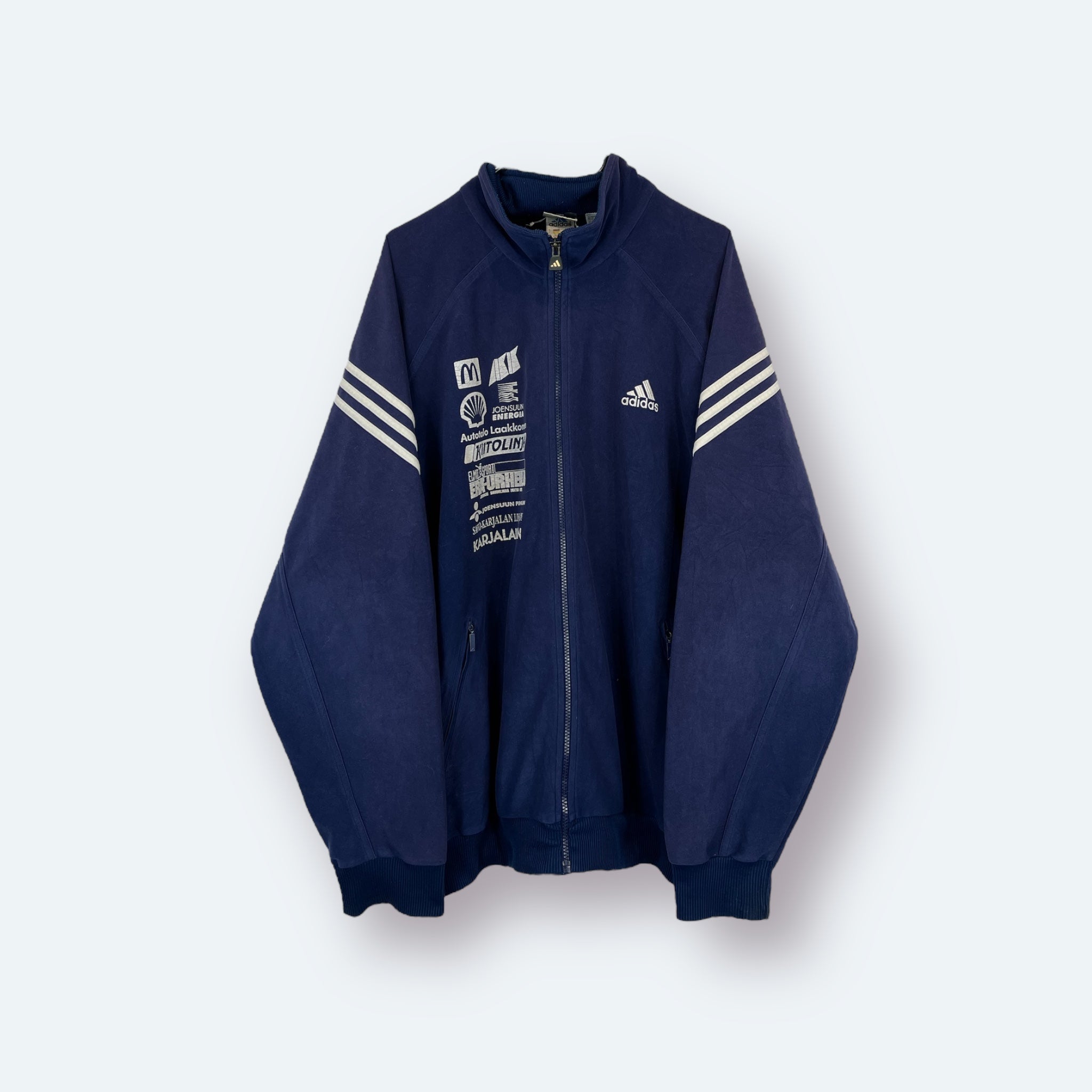 Adidas 2000 Vintage Samt Trainingsjacke Blau XL - Vinverse