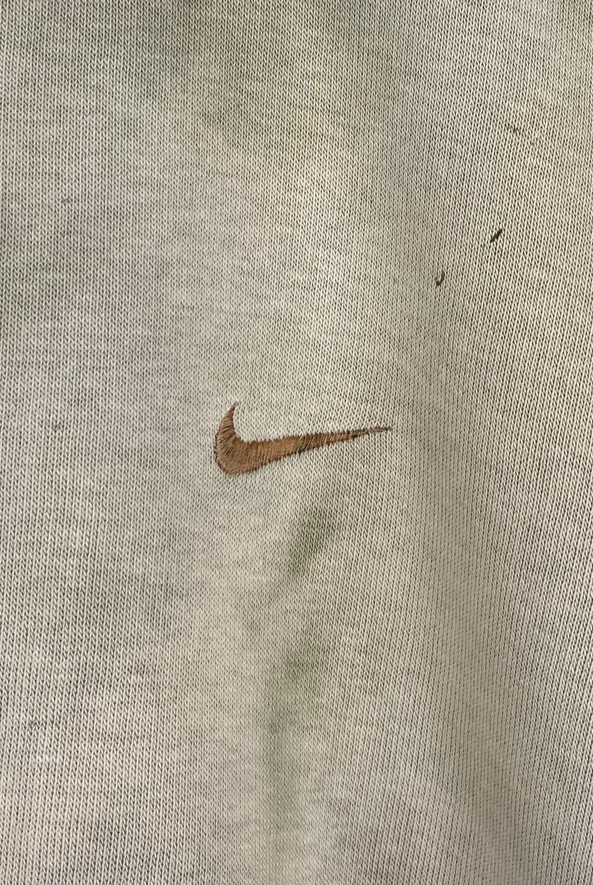 Nike Bleach Zip Hoodie 2000er bestickt Beige M - Vinverse