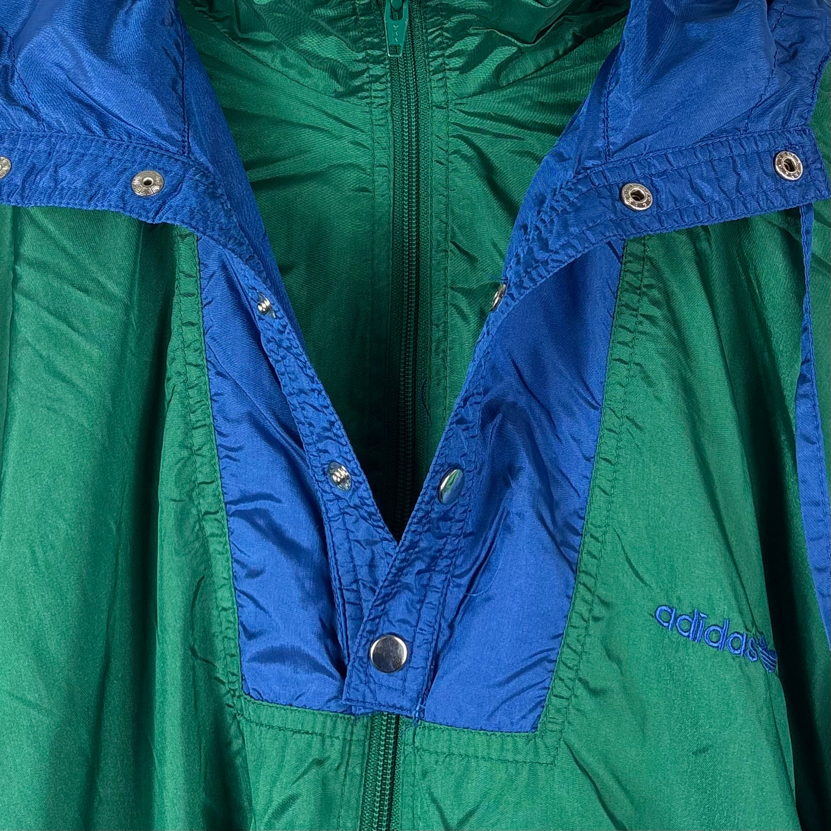 Adidas 90s Vintage Windbreaker Grün Blau XL - Vinverse