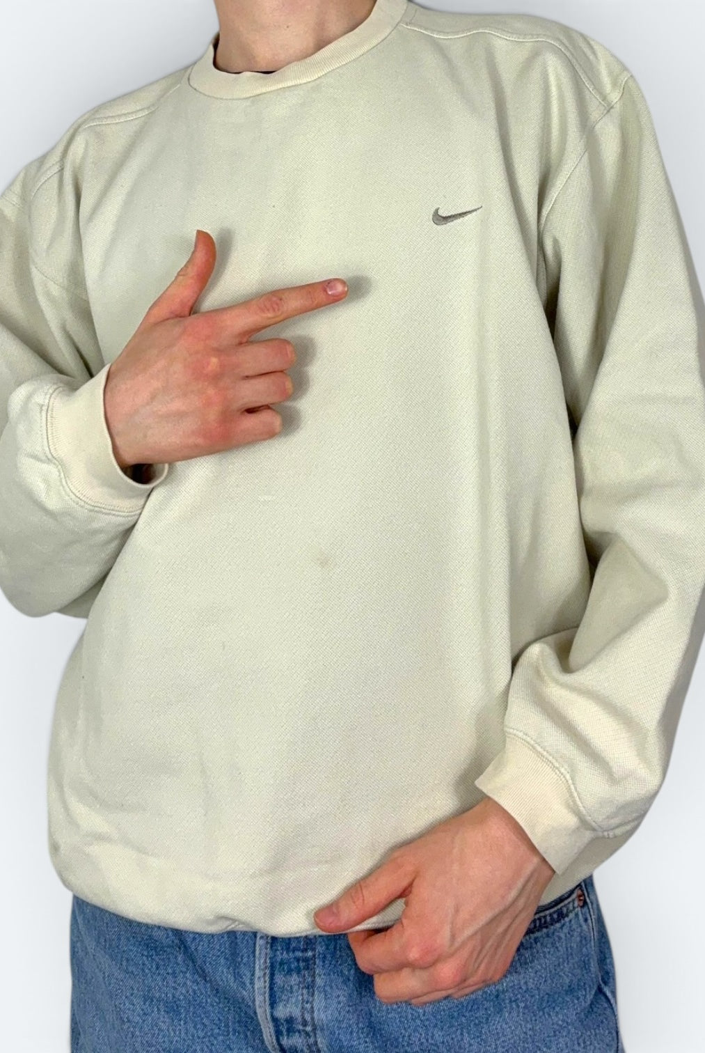 Nike Vintage Sweater 90s Beige XL - Vinverse