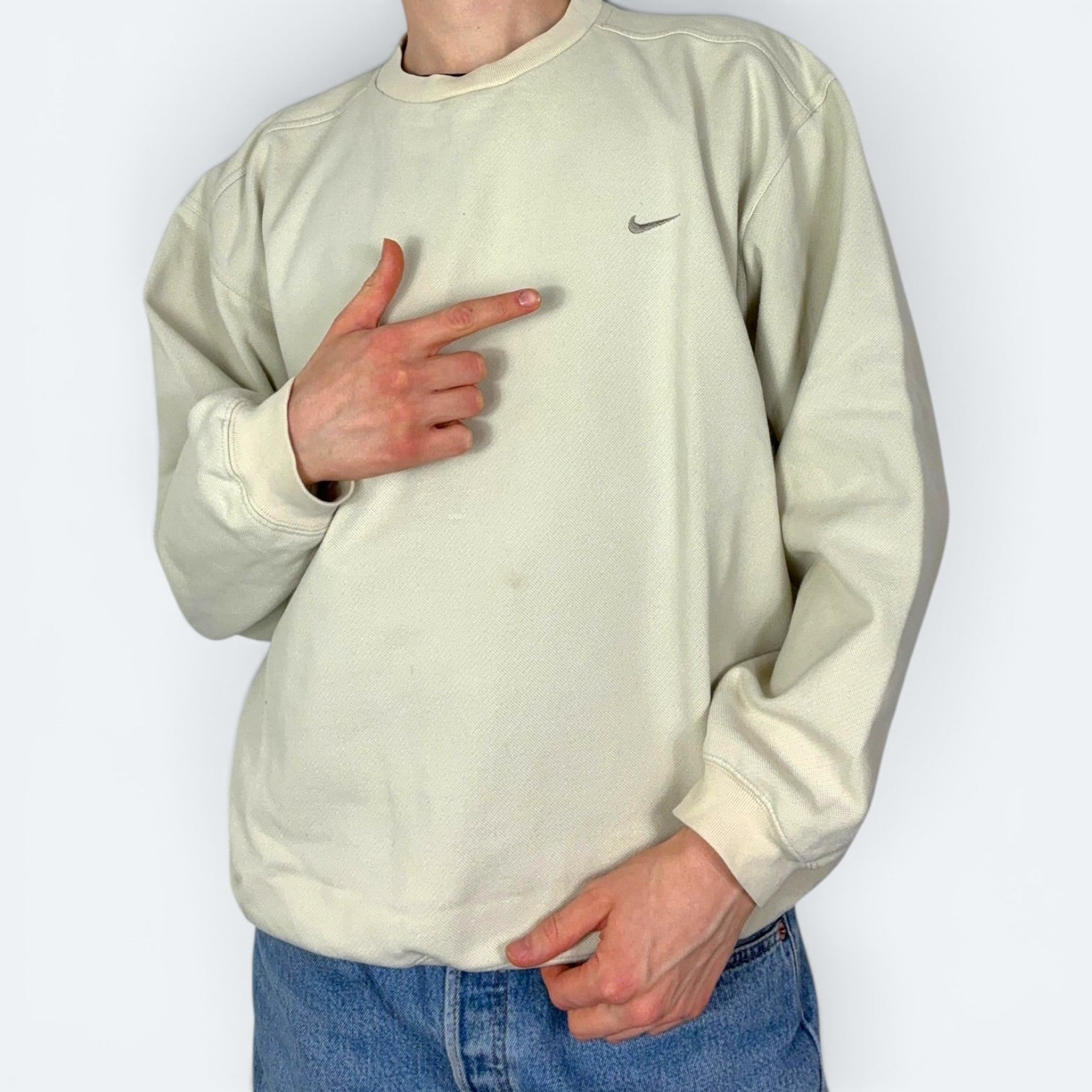 Nike Vintage Sweater 90s Beige XL - Vinverse