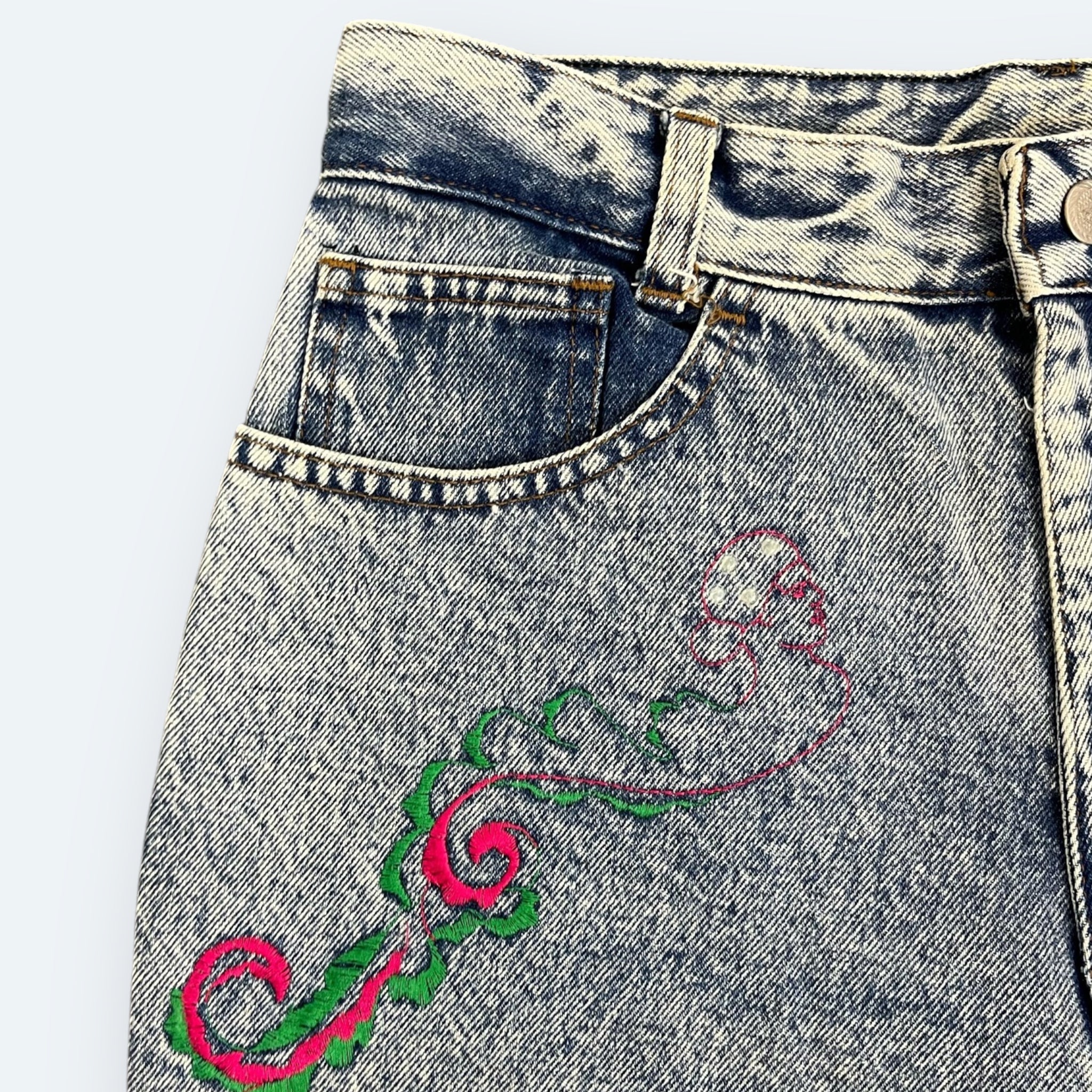 Pop84 Jeans Hose bestickt 48/34 - Vinverse