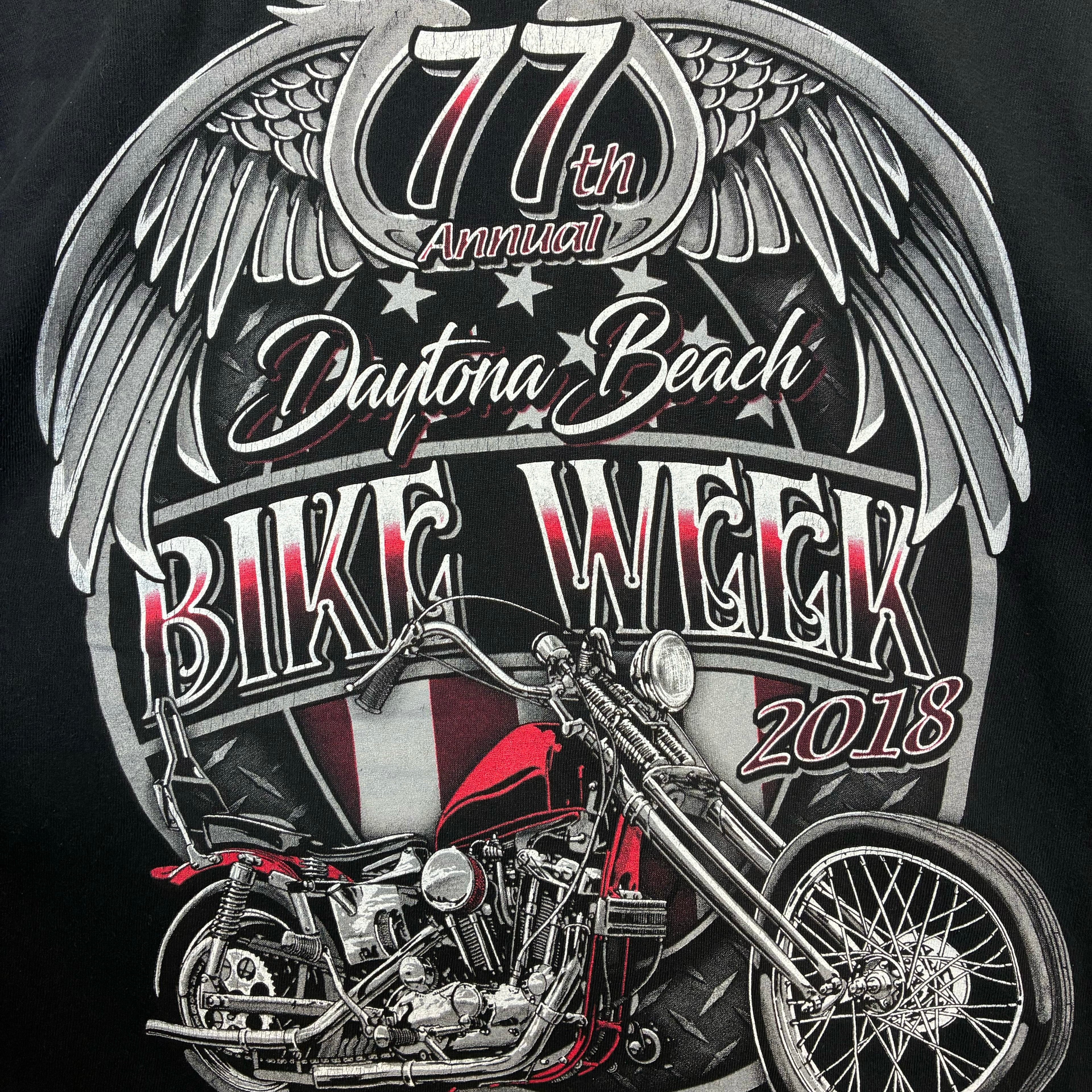 Printed Tee 2018 Daytona Beach Bike Week S - Vinverse