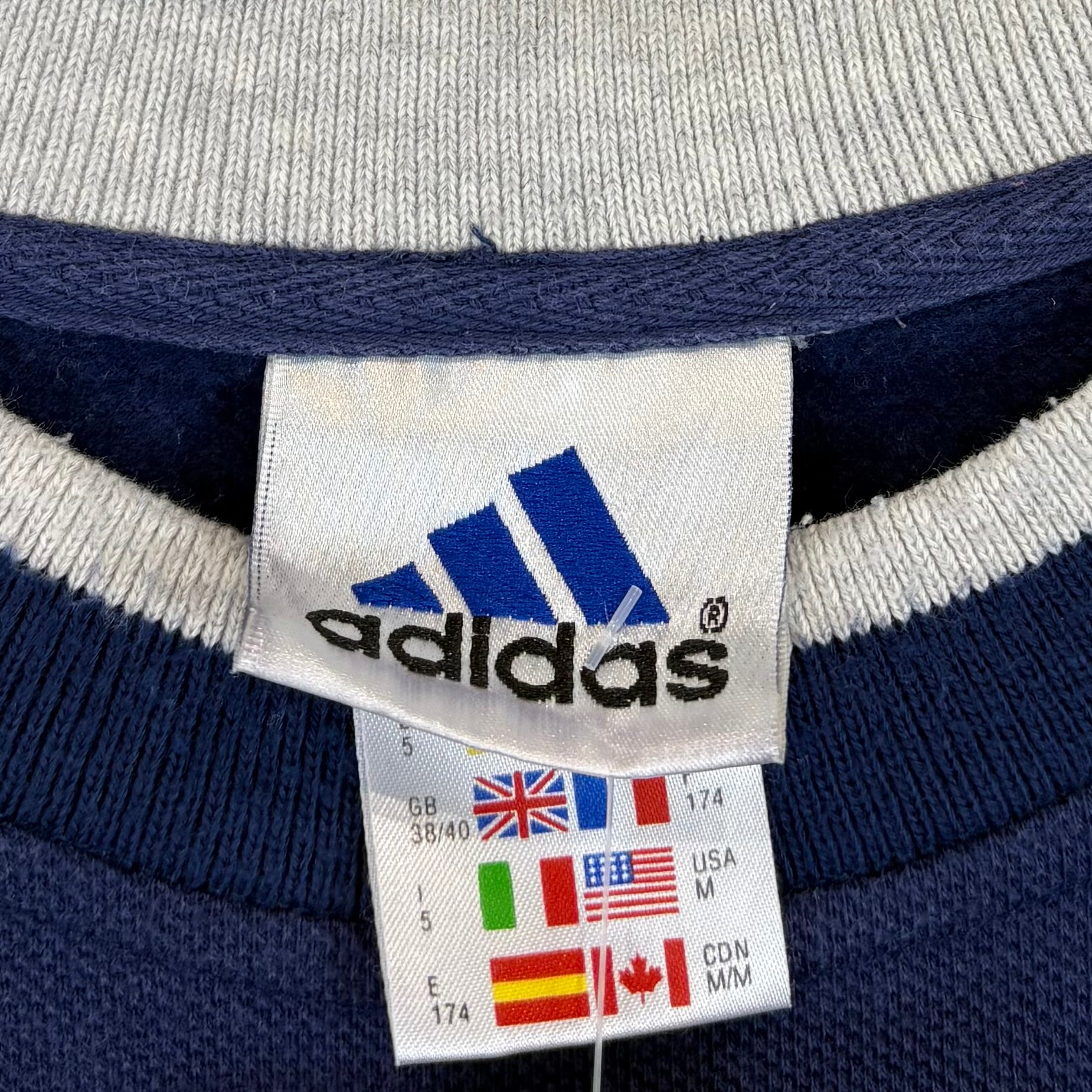 Adidas 1999 Vintage Sweater Marineblau M - Vinverse