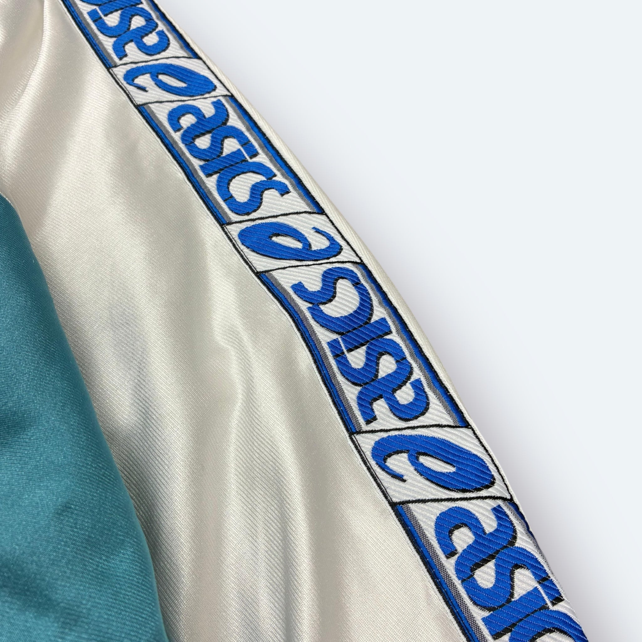 Ascis 90s Vintage Trainingsjacke Türkis Weiß XS - Vinverse