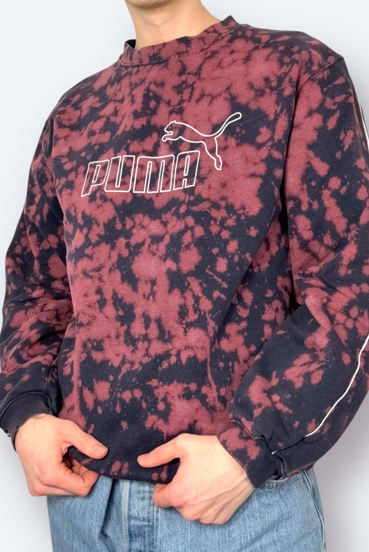 Puma 90s Re:Bleach Vintage Sweater Big Logo M - Vinverse