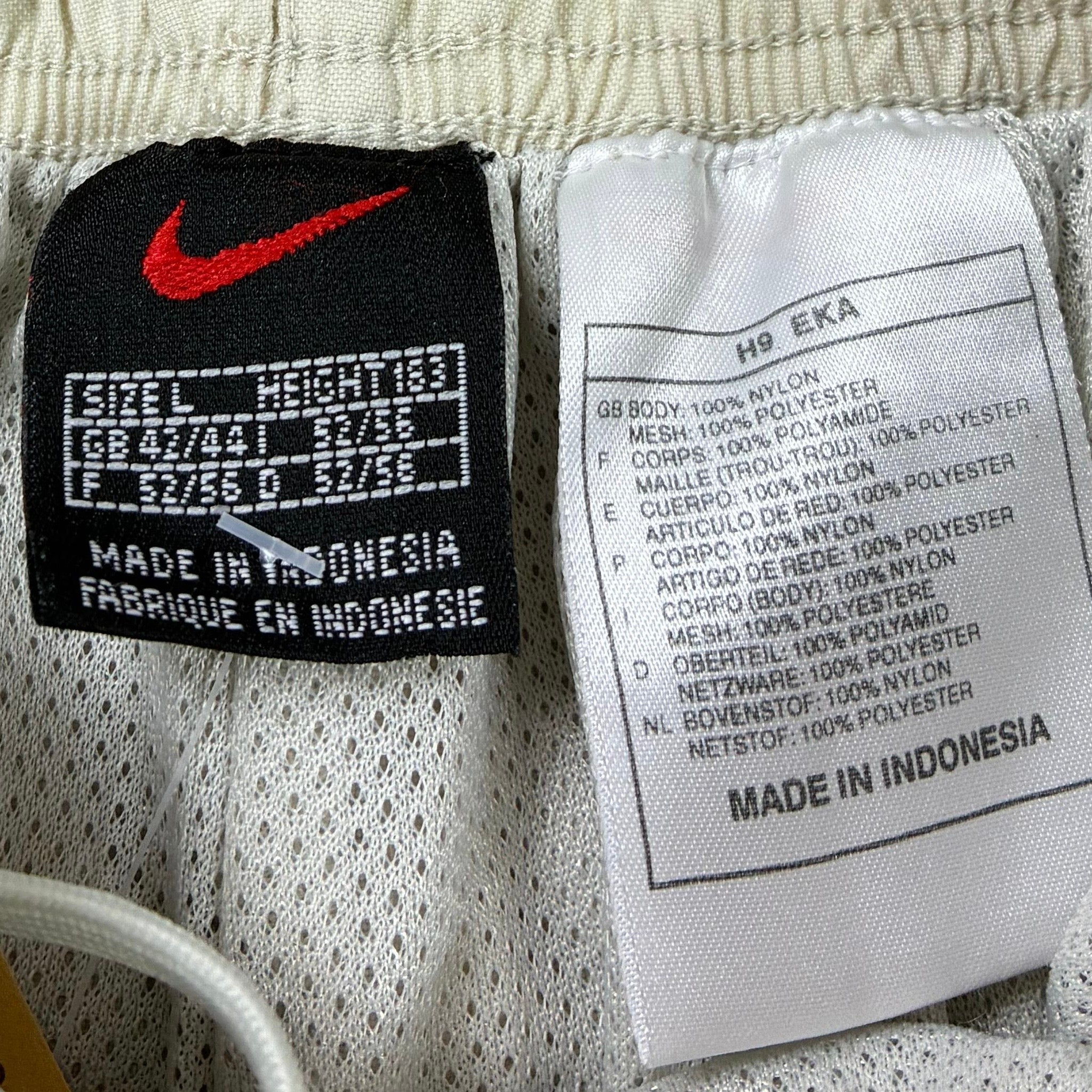 Nike 90s Vintage Trackpants Open Leg Beige L - Vinverse