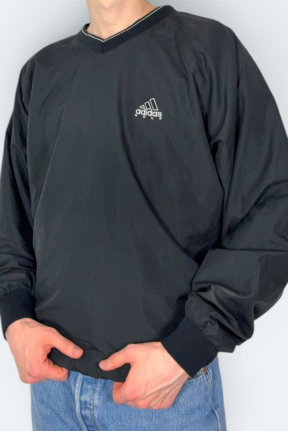 Adidas Vintage Windbreaker aus 2000 Schwarz L - Vinverse