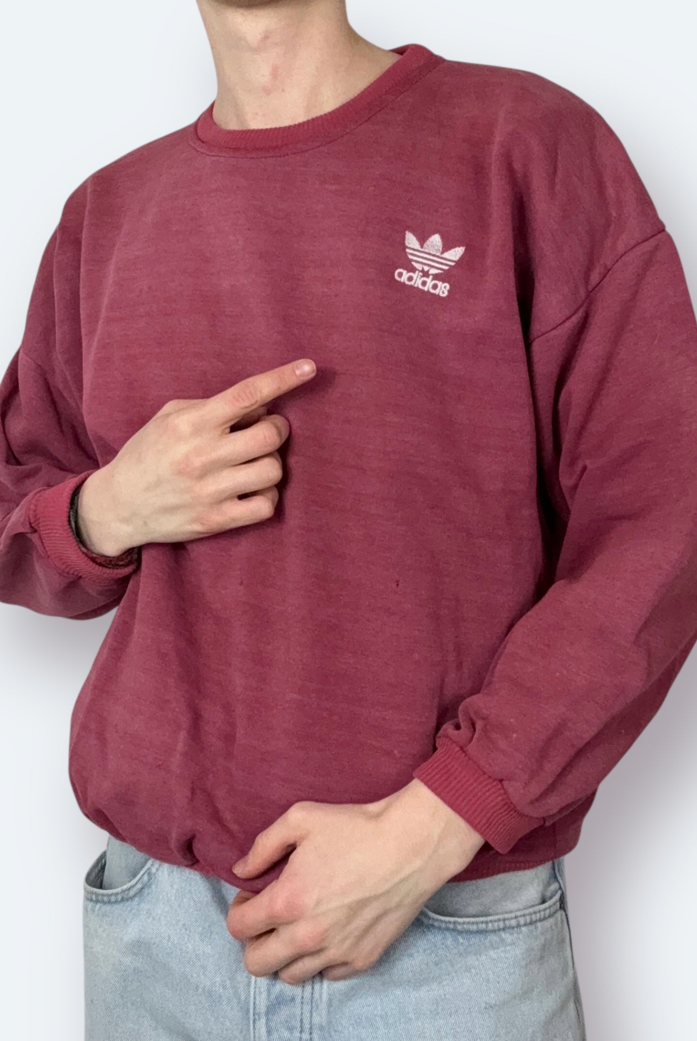 Adidas Vintage Sweater Rot S - Vinverse