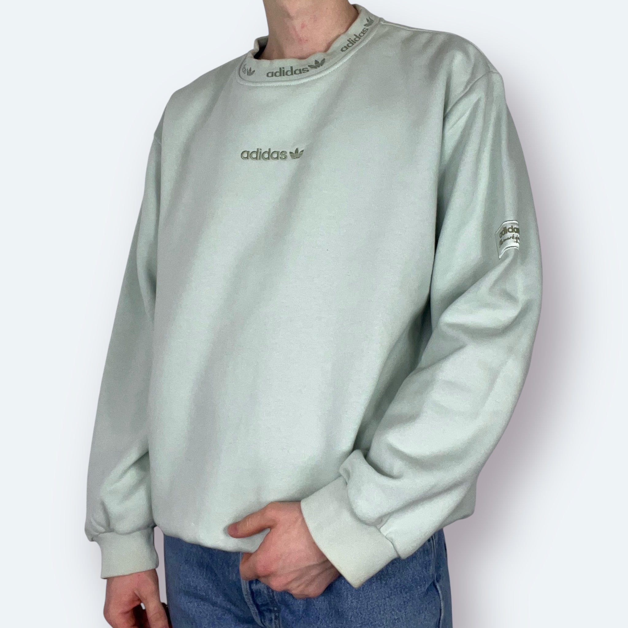 Adidas Originals Trefoil Sweater Mint M - Vinverse