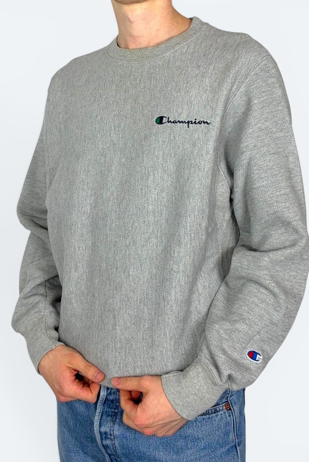 Champion Vintage Sweater Grau M - Vinverse