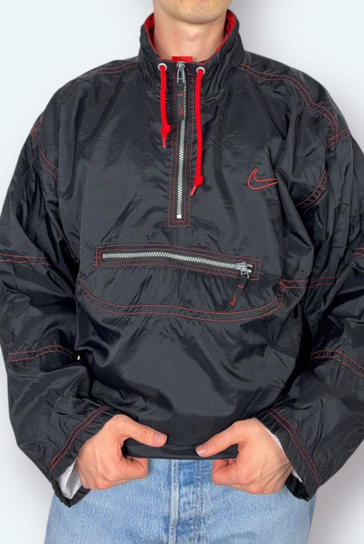 Nike Vintage Windbreaker Schwarz L - Vinverse