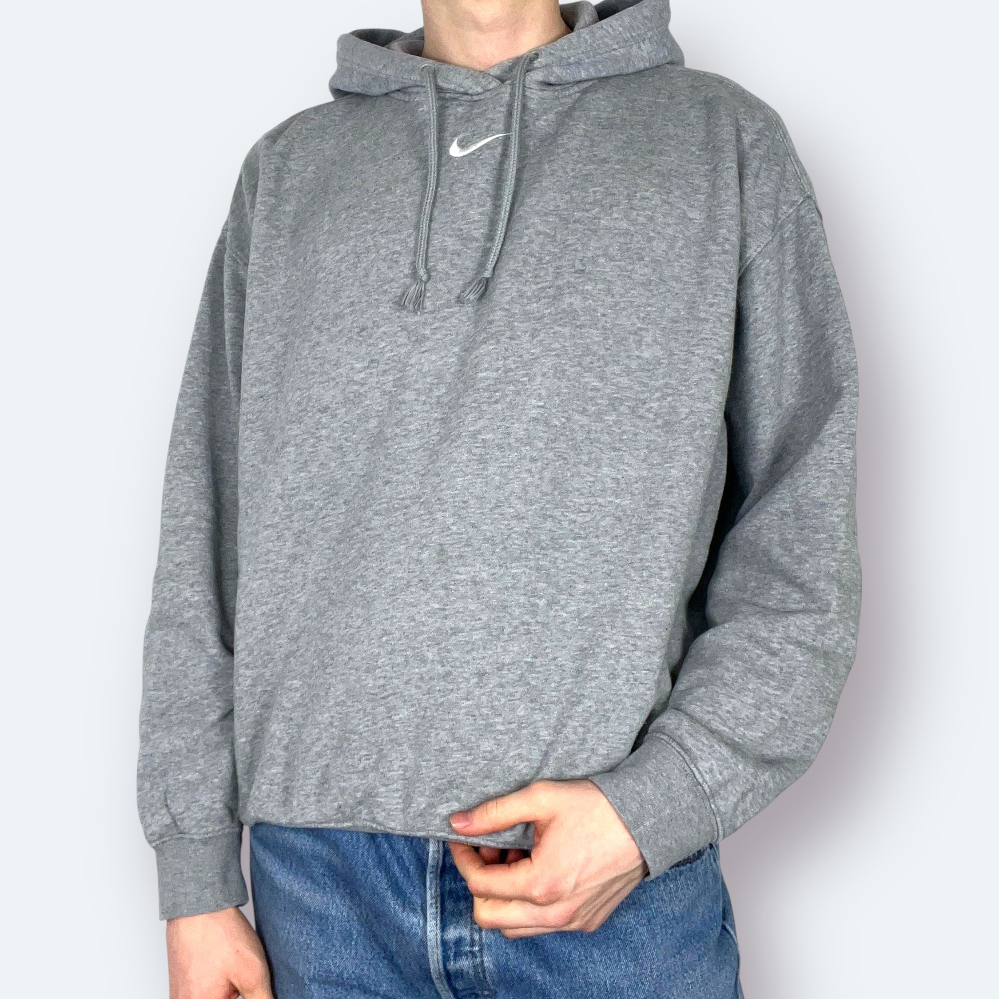 Nike Hoodie Small Logo Grau M - Vinverse