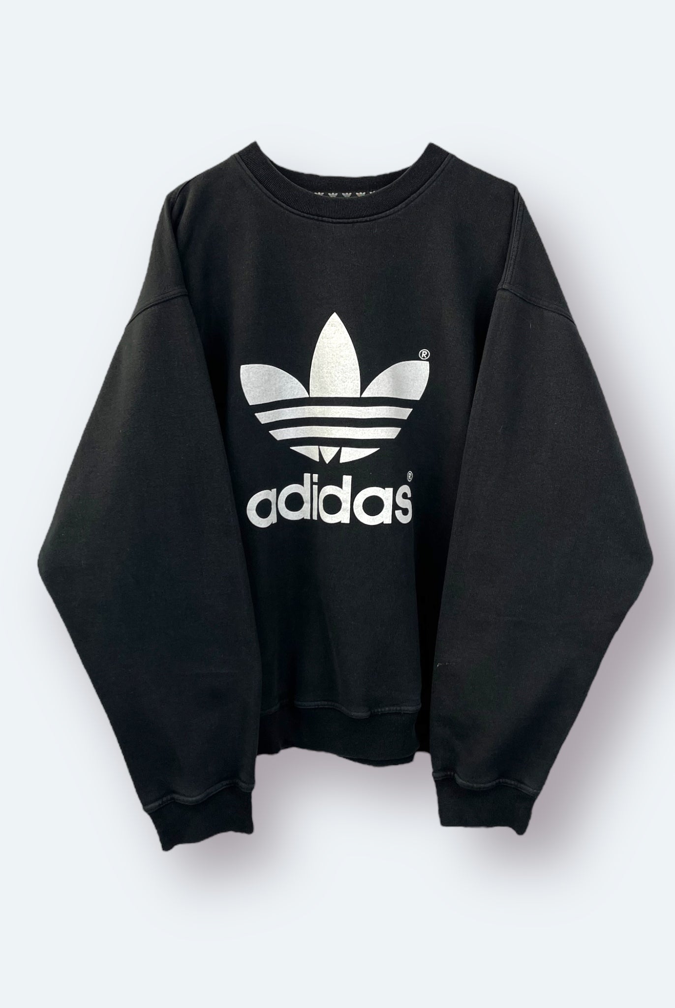 Adidas 80er Vintage Print Sweater Schwarz XL - Vinverse