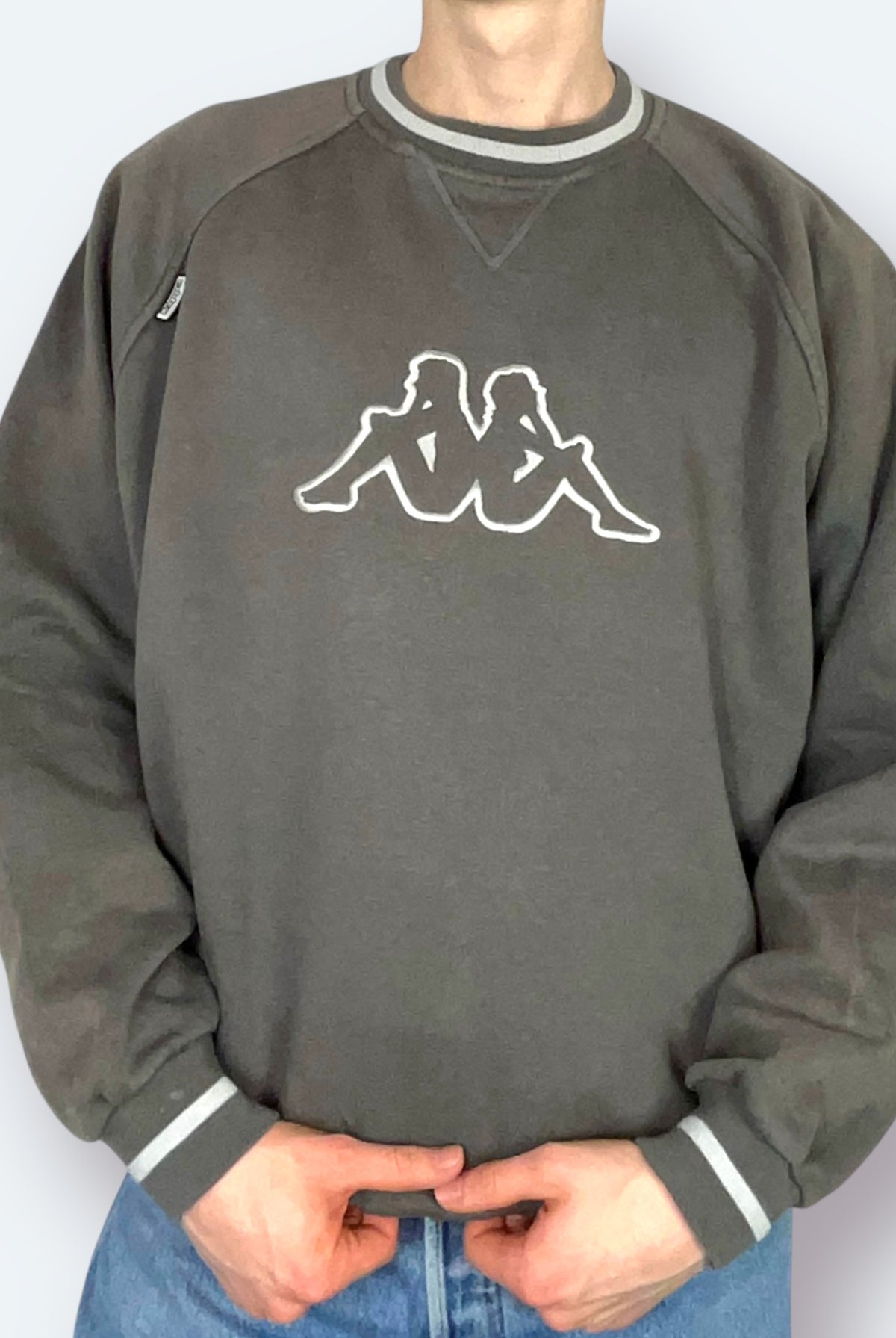Kappa 90s Vintage Big Logo Sweater Braun XL - Vinverse