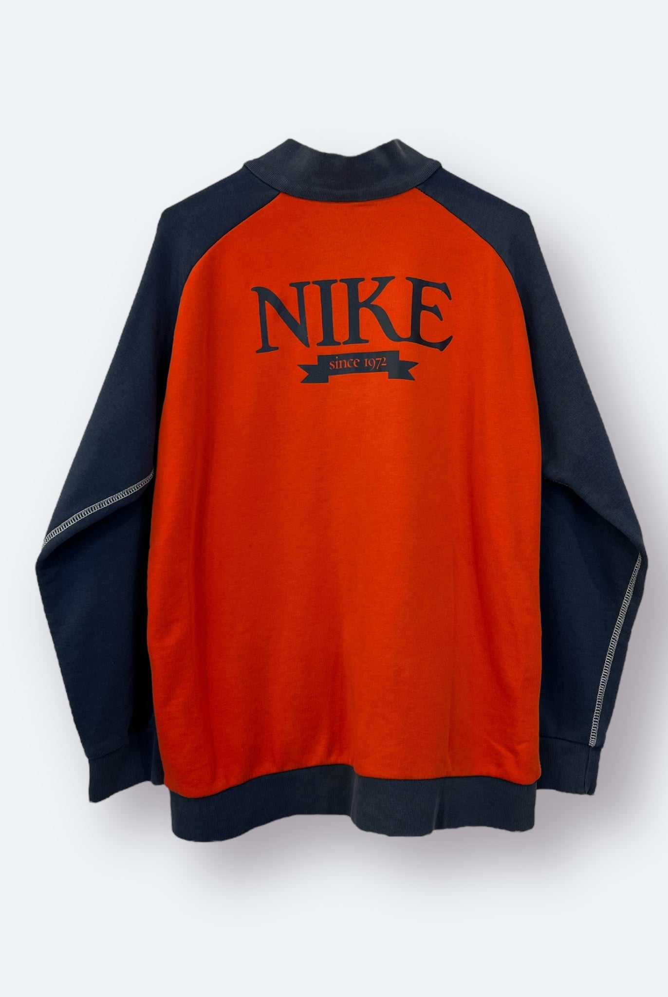 Nike 2000er Sweatjacke bestickt mit Backprint Rot XL - Vinverse