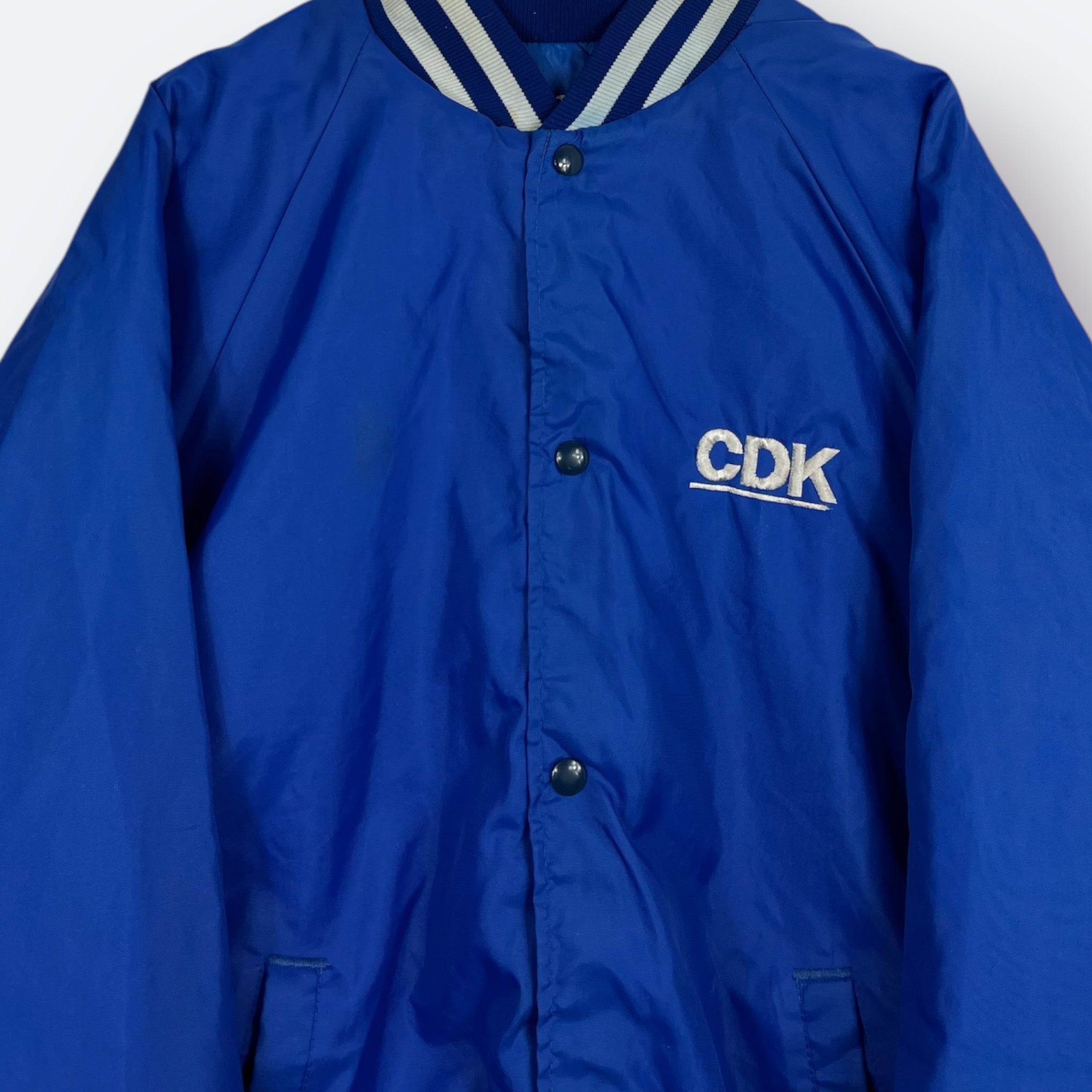 Vintage Varsity Satin Jacke CDK bestickt XL - Vinverse