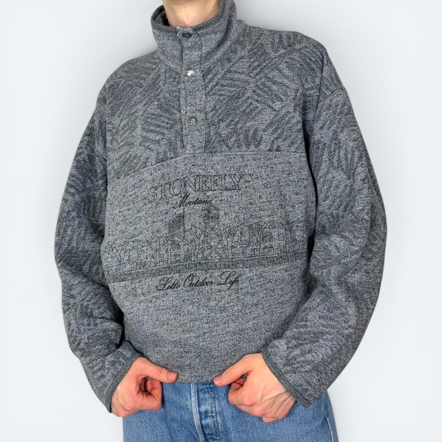 Lotto Vintage Sweater 90s Grau XL - Vinverse