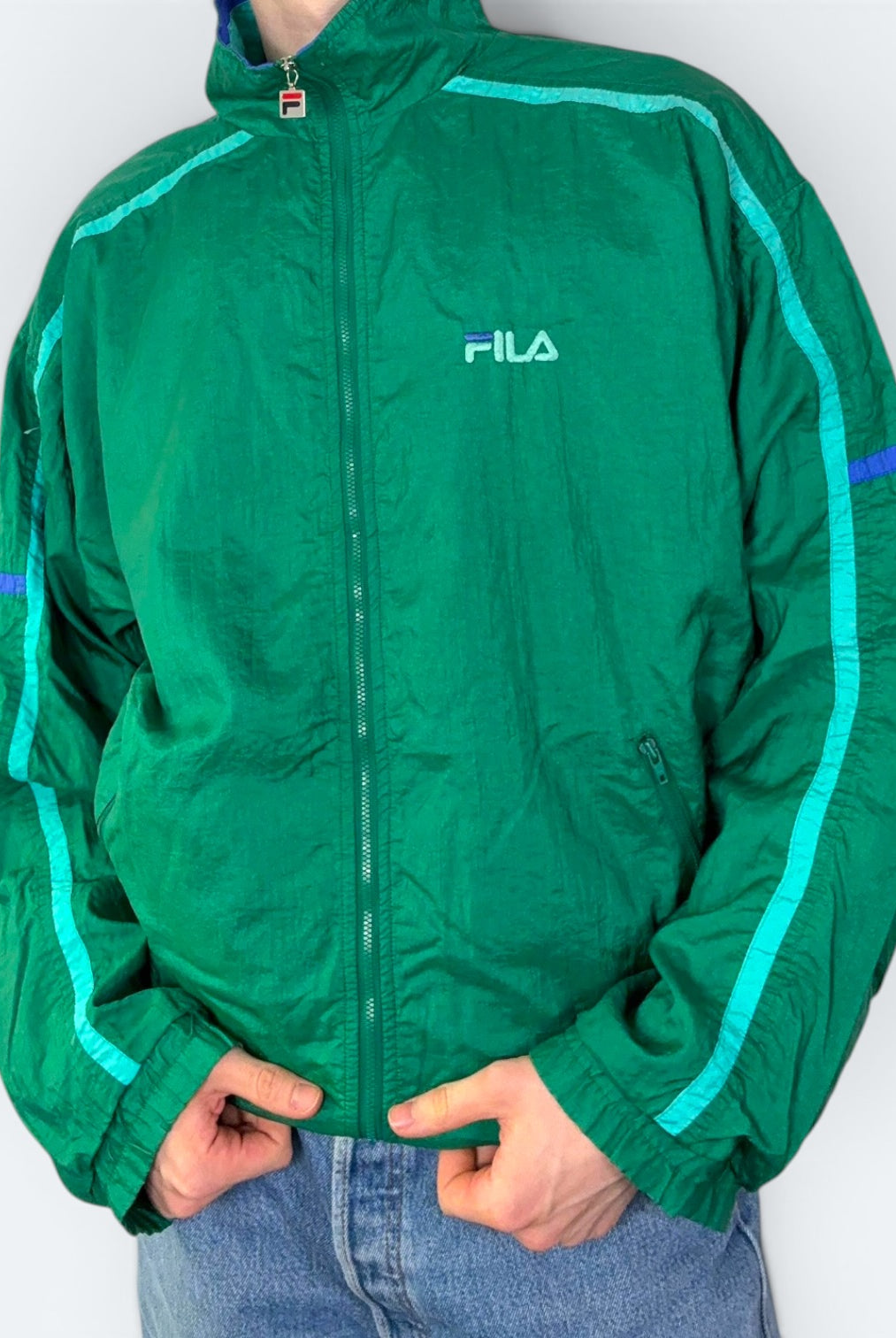 Fila Vintage Trainingsjacke Grün XXL - Vinverse