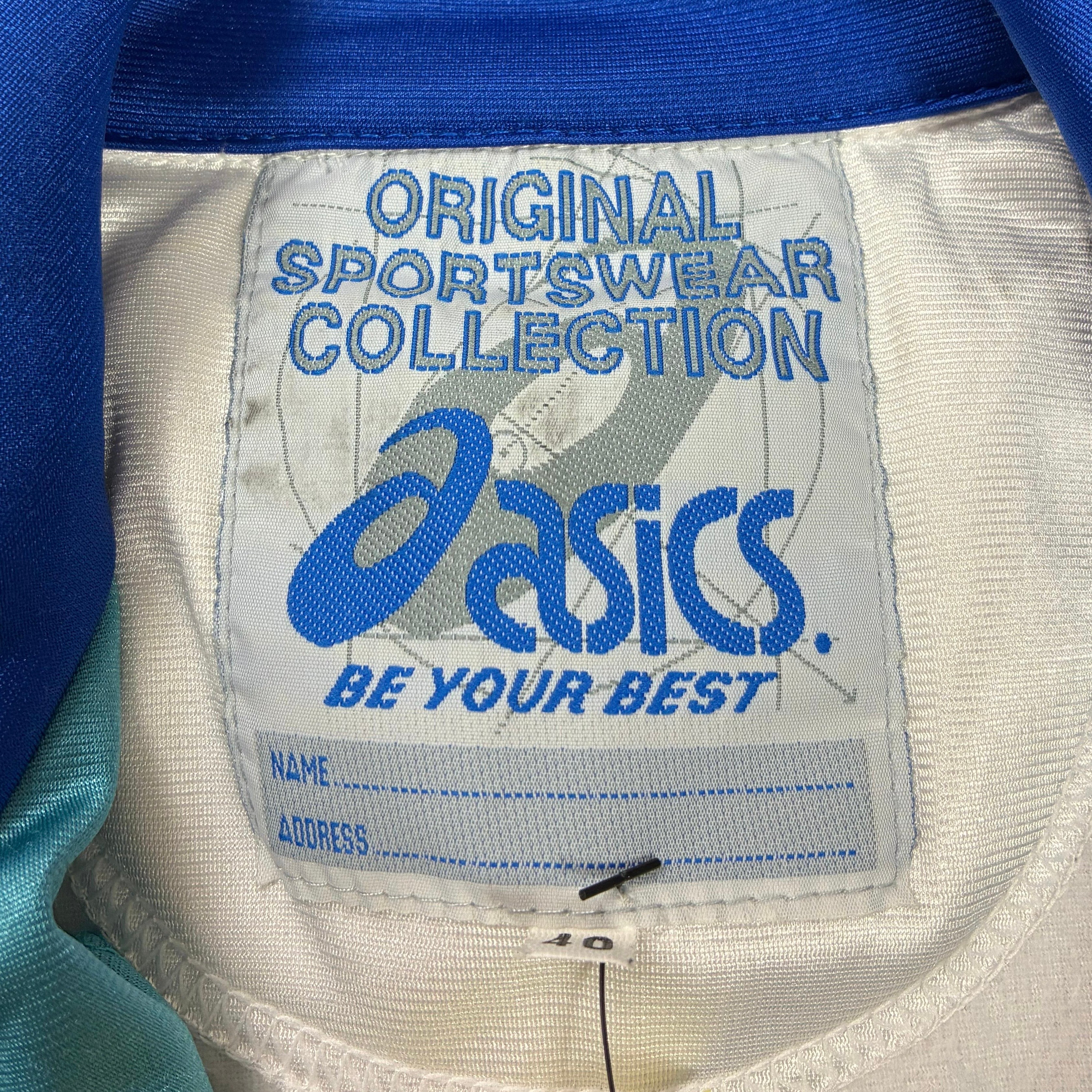 Ascis 90s Vintage Trainingsjacke Türkis Weiß XS - Vinverse