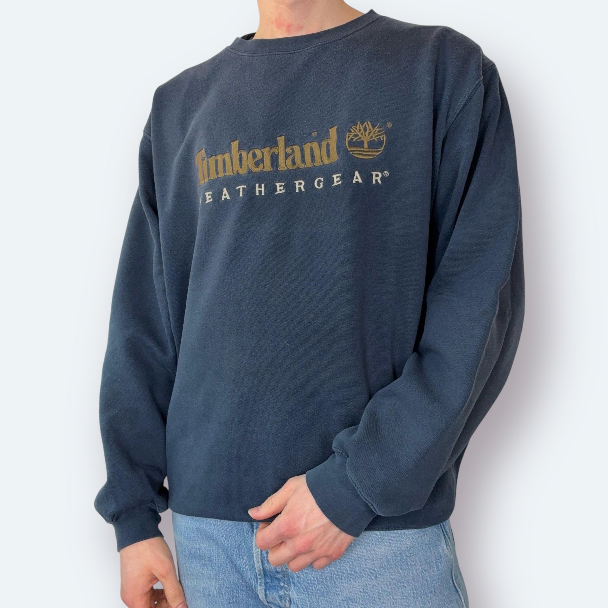 Timberland 90s Vintage Sweater Marineblau M - Vinverse