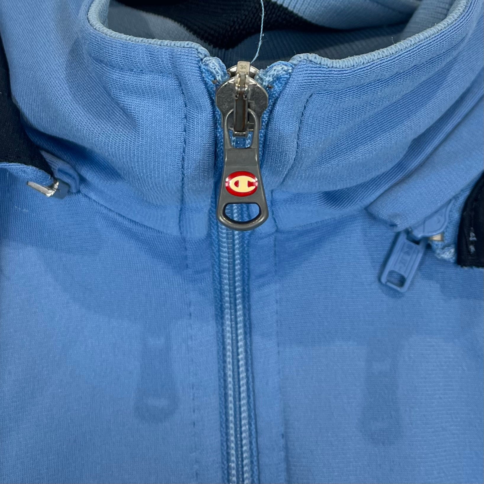 Champion Embroidered 90s Hooded Track Jacket M - Vinverse