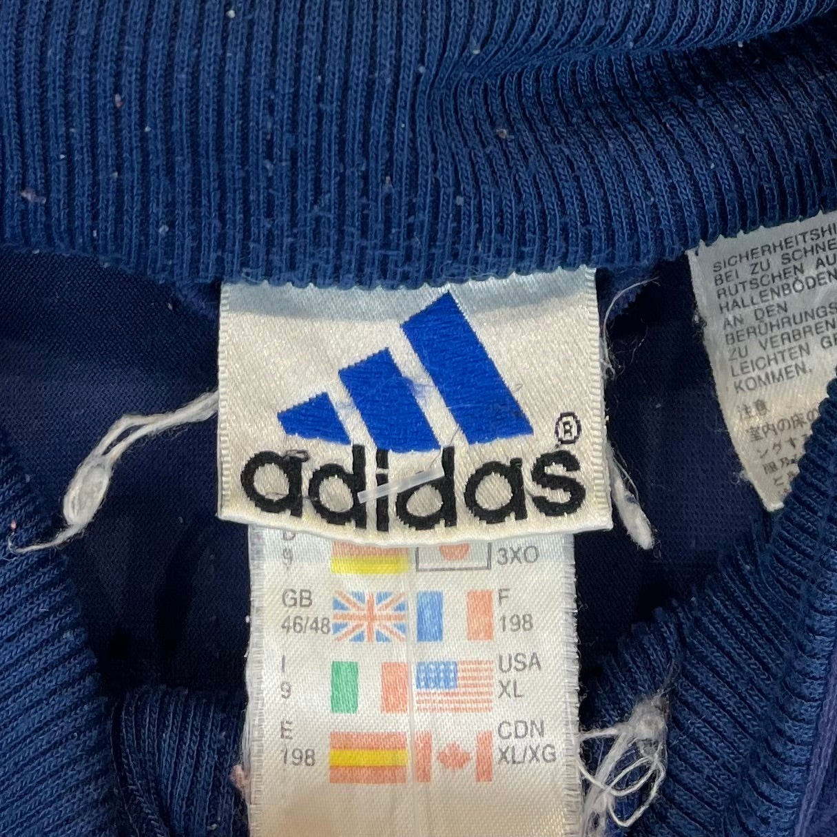 Adidas 2000 Vintage Samt Trainingsjacke Blau XL - Vinverse