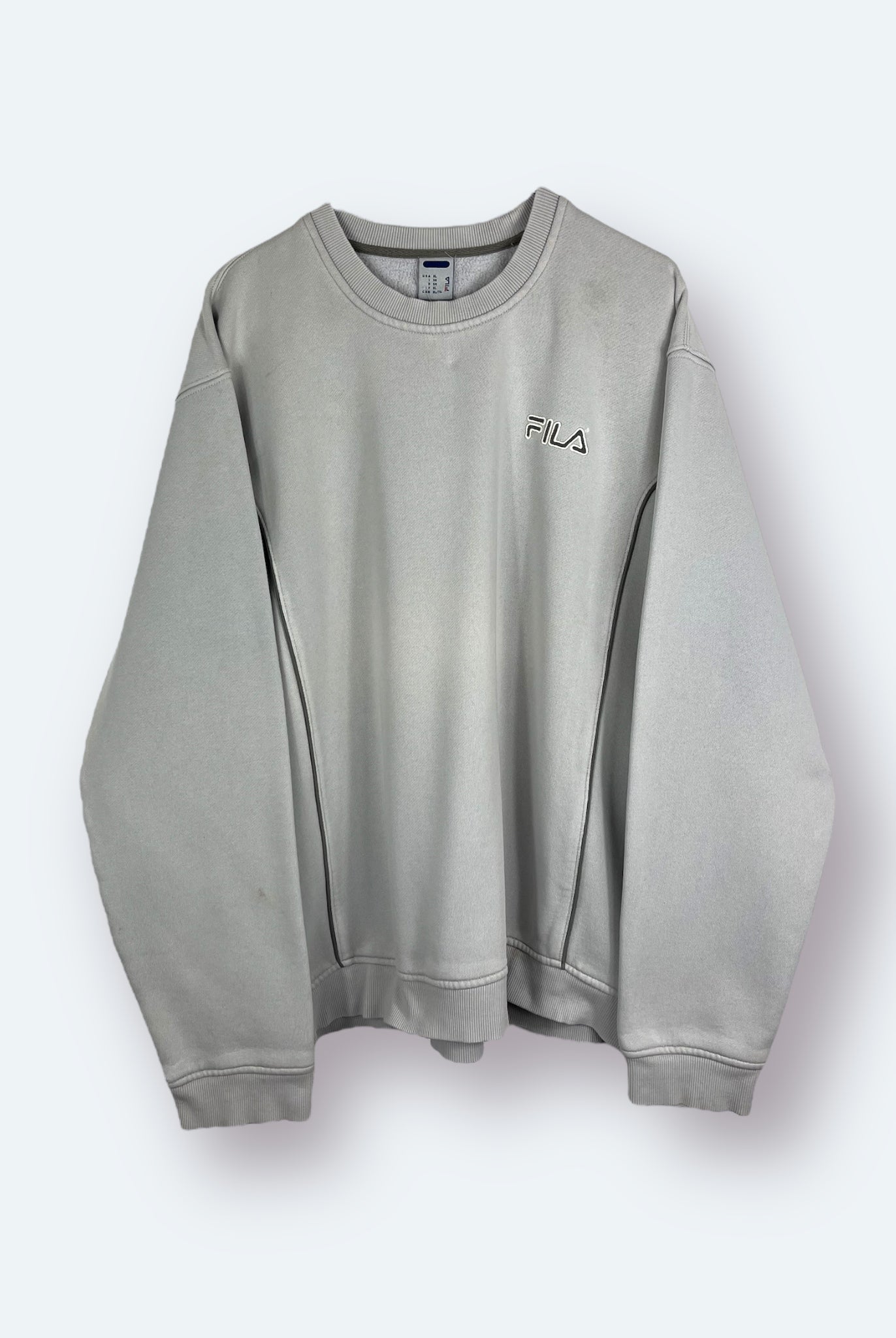Fila 90er Vintage Sweater bestickt Grau L - Vinverse