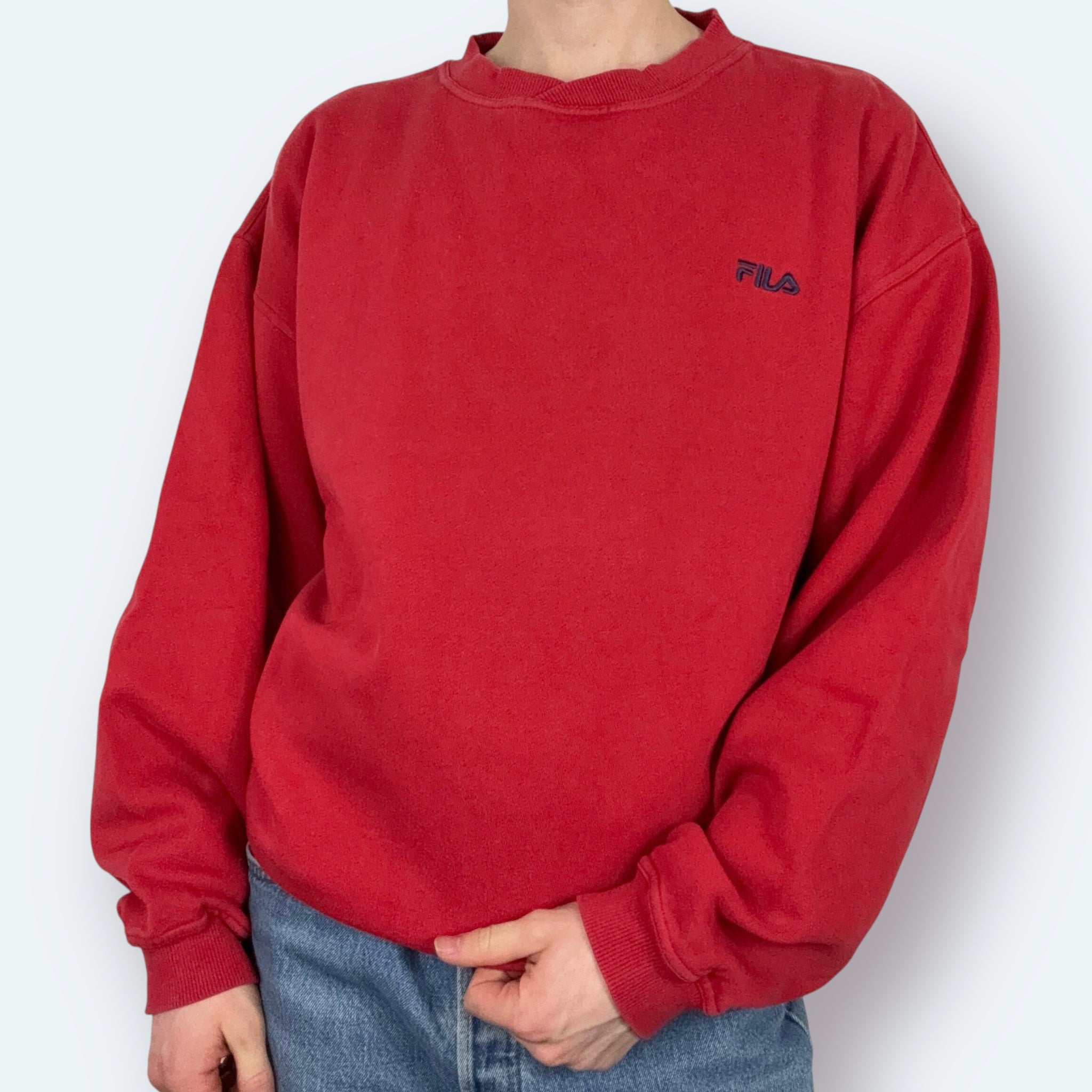 Fila 90s Vintage Sweater Rot XL - Vinverse