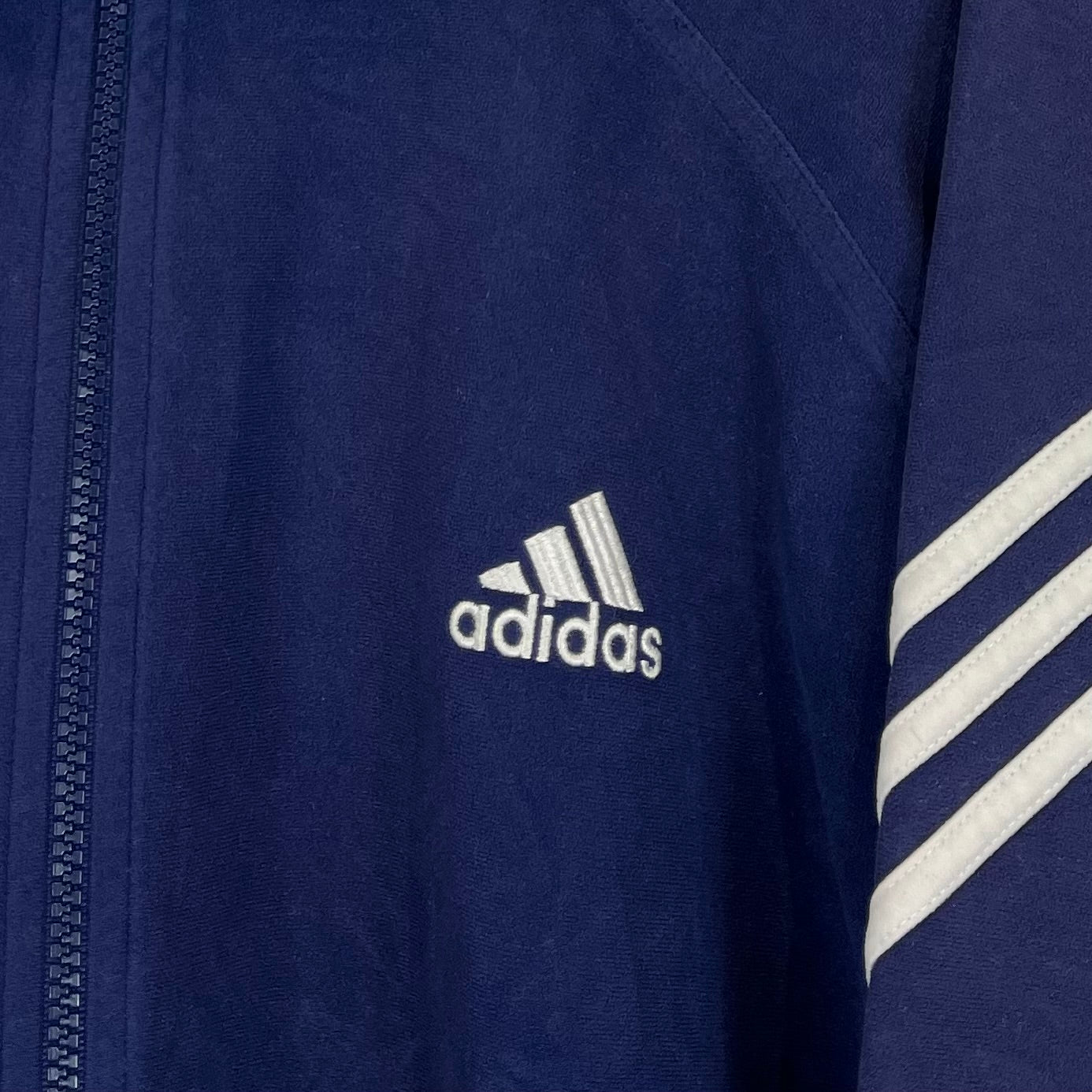 Adidas 2000 Vintage Samt Trainingsjacke Blau XL - Vinverse
