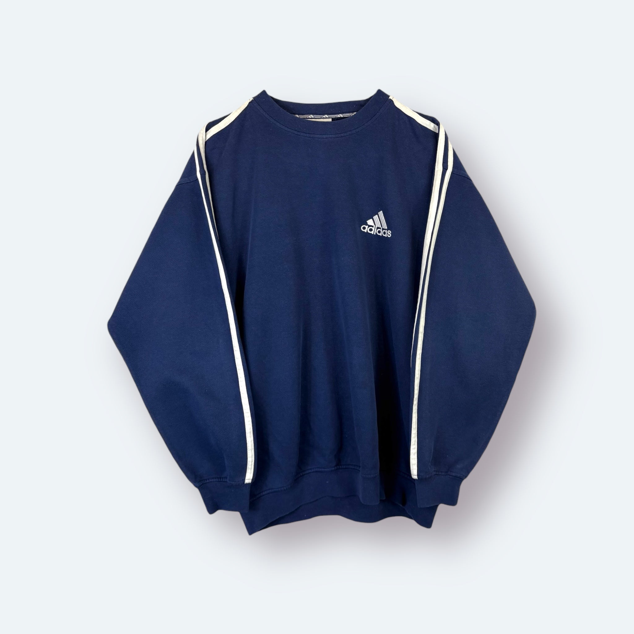 Adidas 90s Vintage Sweater Marineblau M - Vinverse