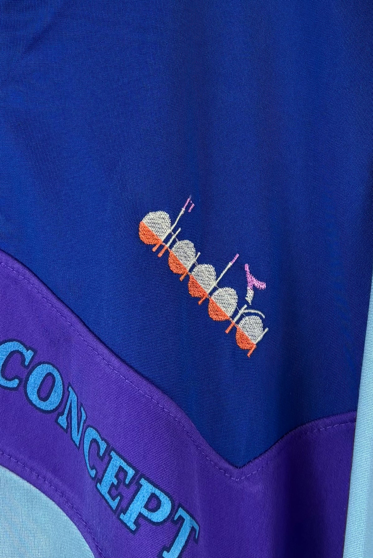 Diadora 90s Vintage Trainingsjacke Blau Lila XL - Vinverse