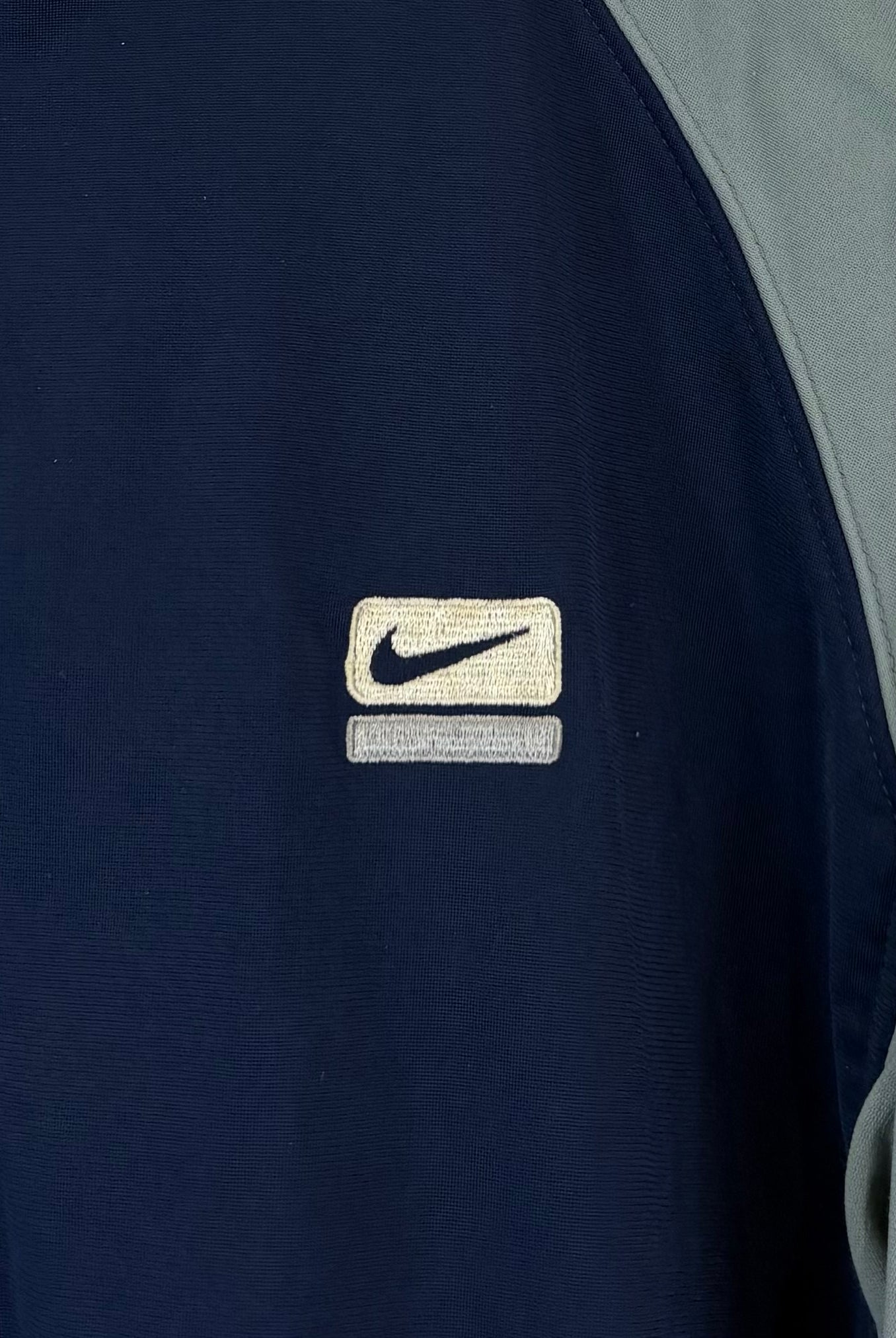 Nike 2000s Y2K Trainingsjacke Marineblau Grau S - Vinverse