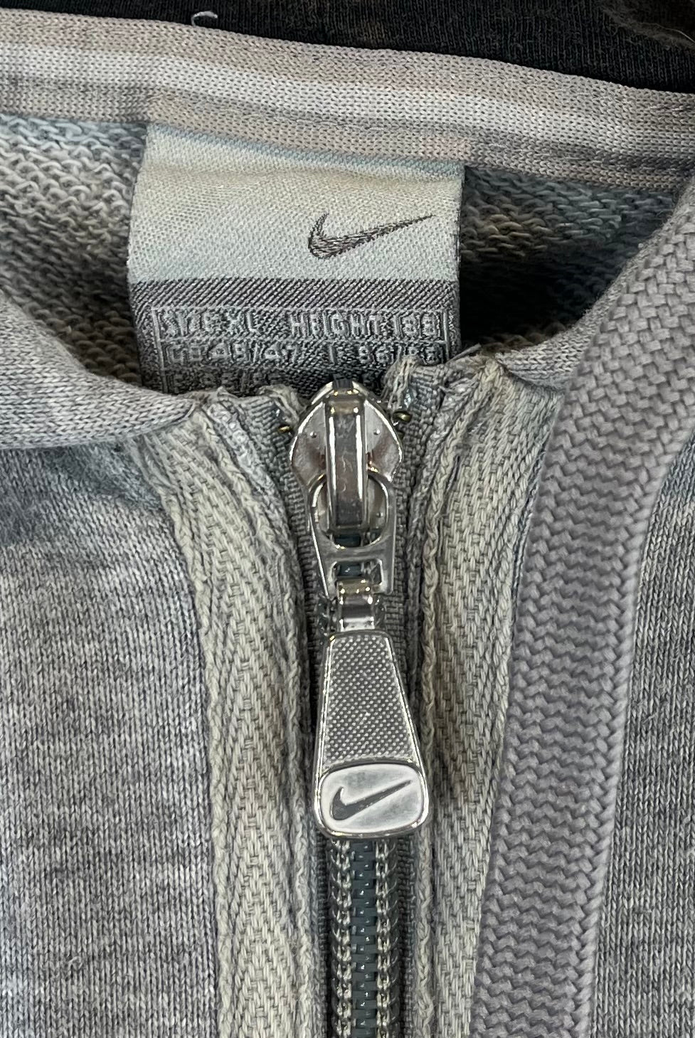 Nike Athletic 2000er Zip Hoodie bestickt Grau XL - Vinverse
