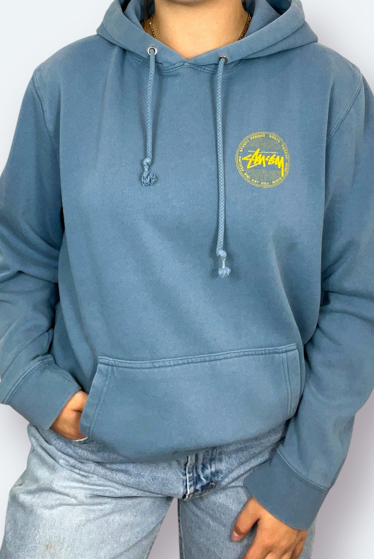 Stüssy Print Hoodie Blau M - Vinverse