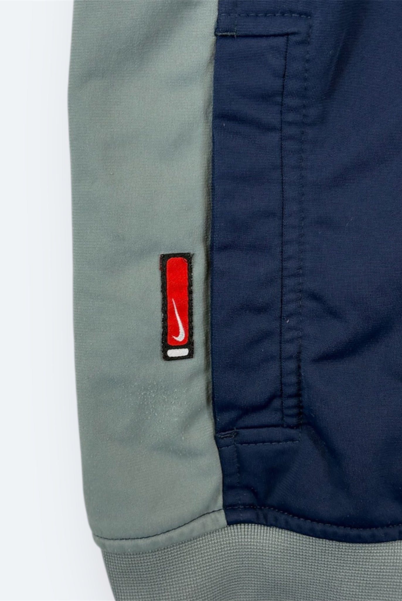 Nike 2000s Y2K Trainingsjacke Marineblau Grau S - Vinverse