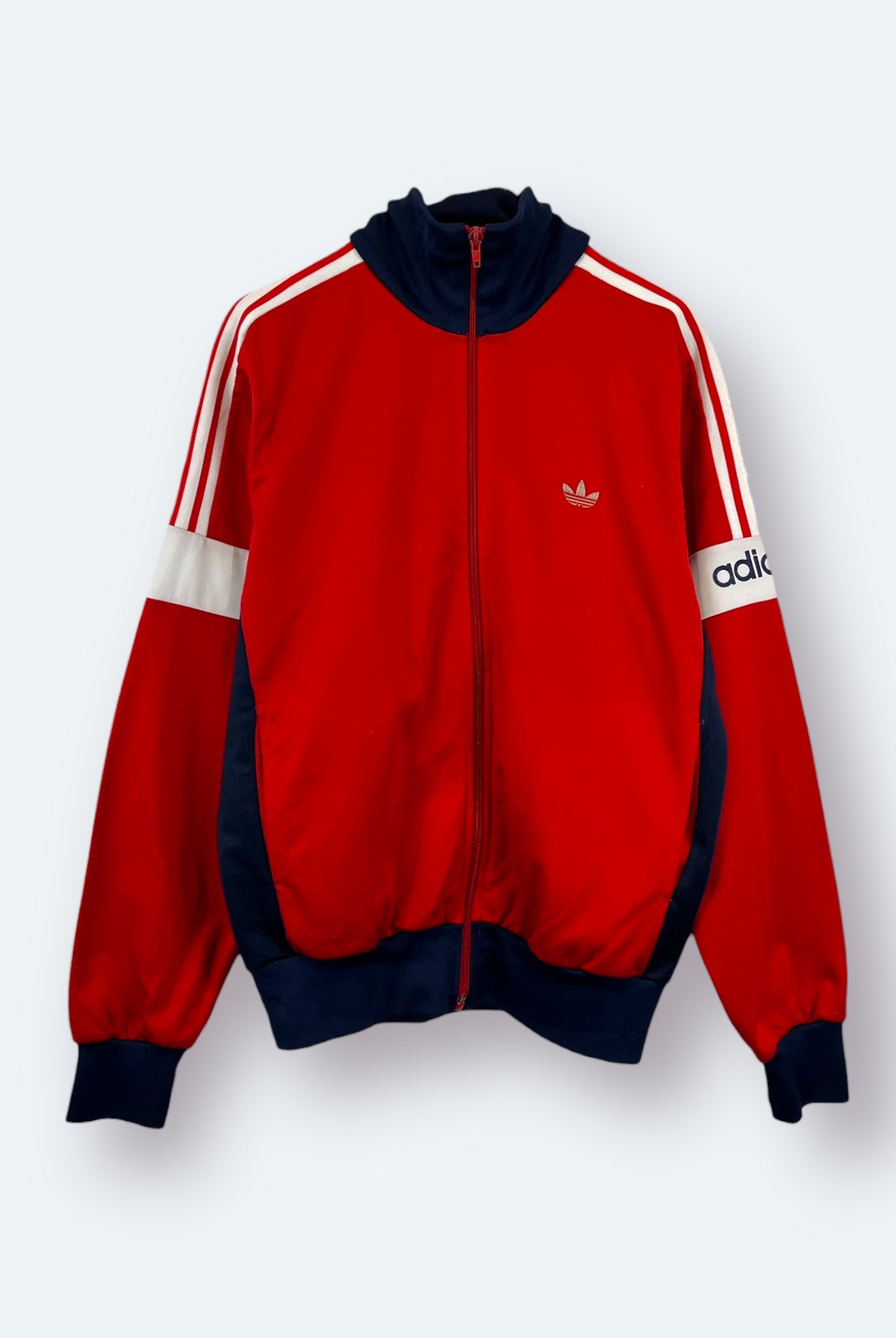 Adidas 80s Vintage Trainingsjacke Rot Marineblau S - Vinverse